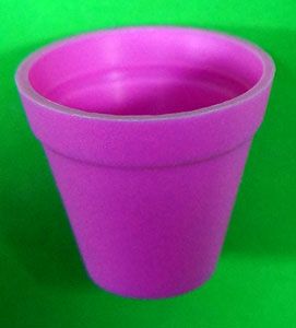 Vaso Plastico nº 3 - Alt = 4cm - Emb.C/ 6 pç