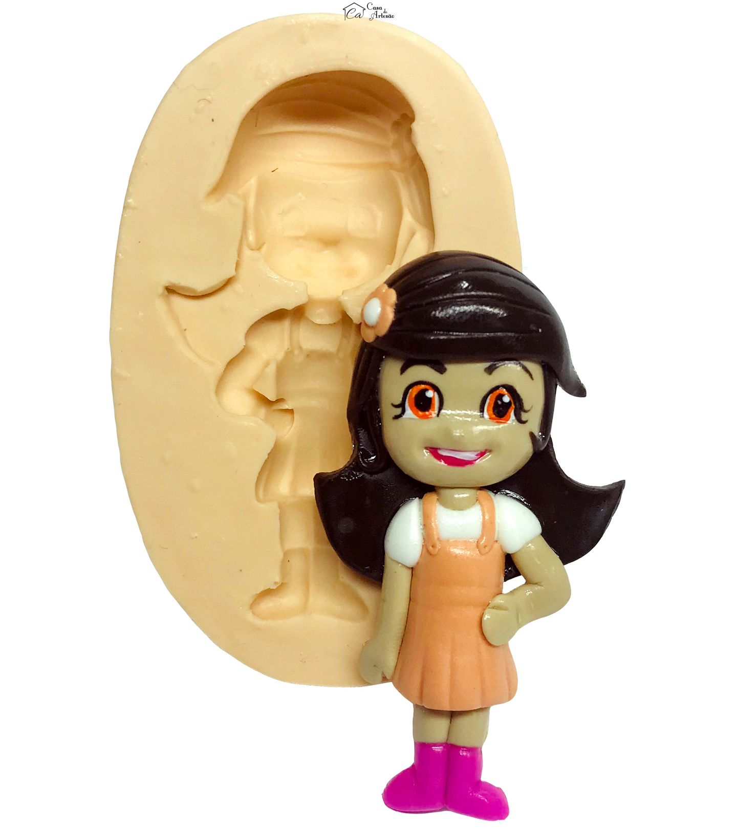 Molde de silicone - Moranguinho - Laranjinha - Boneca Grande - P514