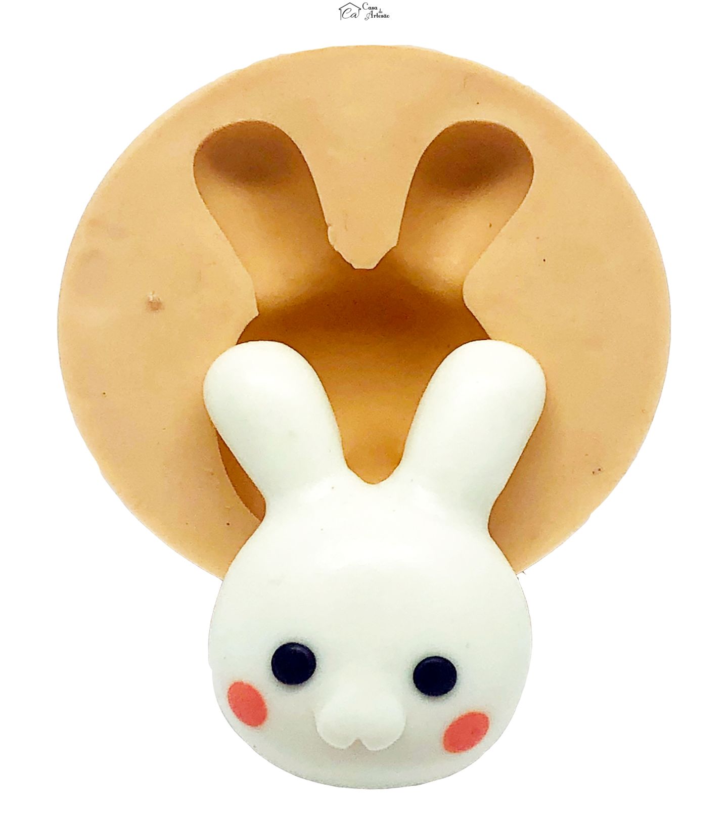 Molde de silicone - Kawaii - Rosto Coelho - Grande - P874