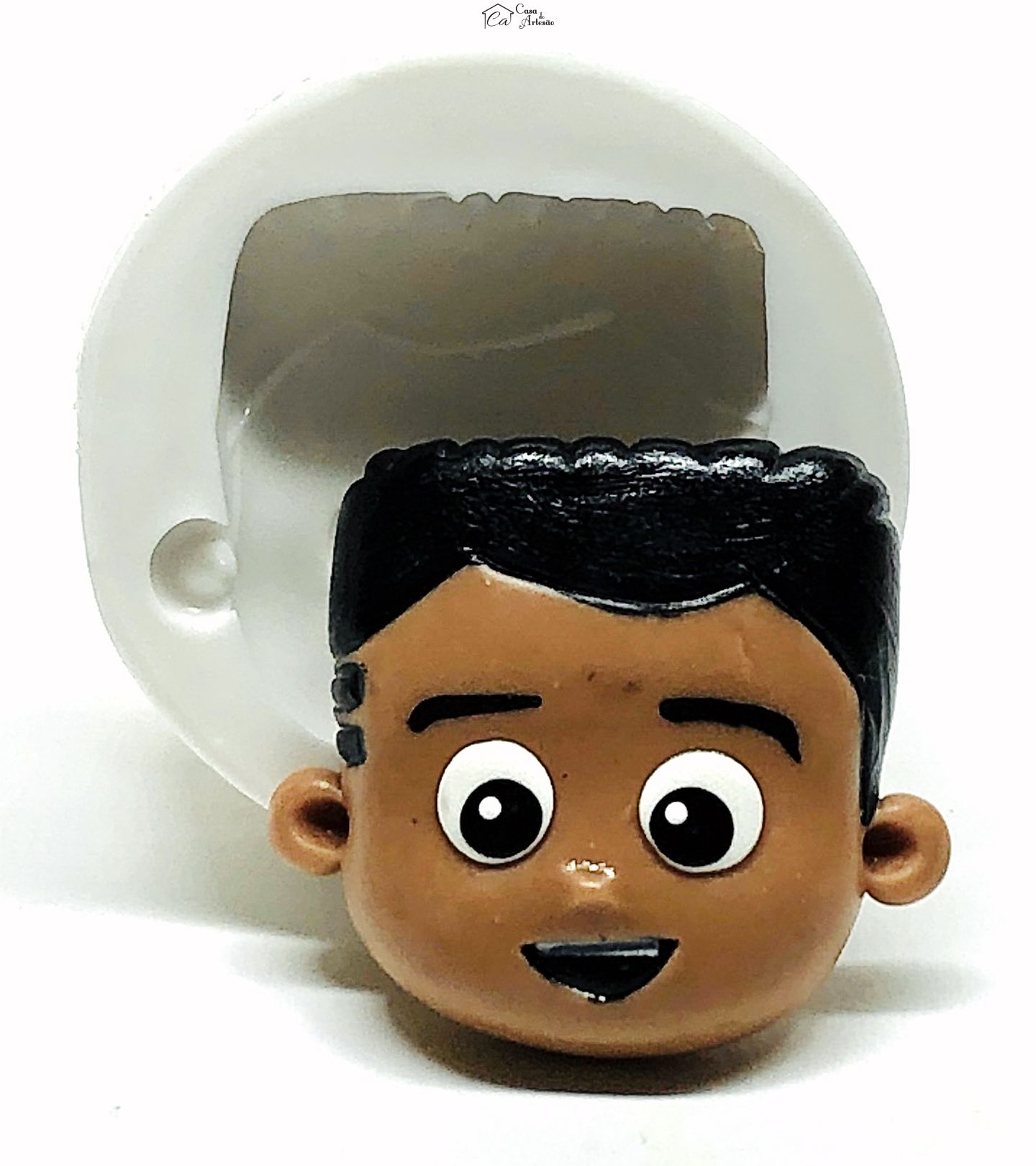 Molde de silicone - Os Aventureiros - Rosto Aventureiro Amarelo - Grande - P964