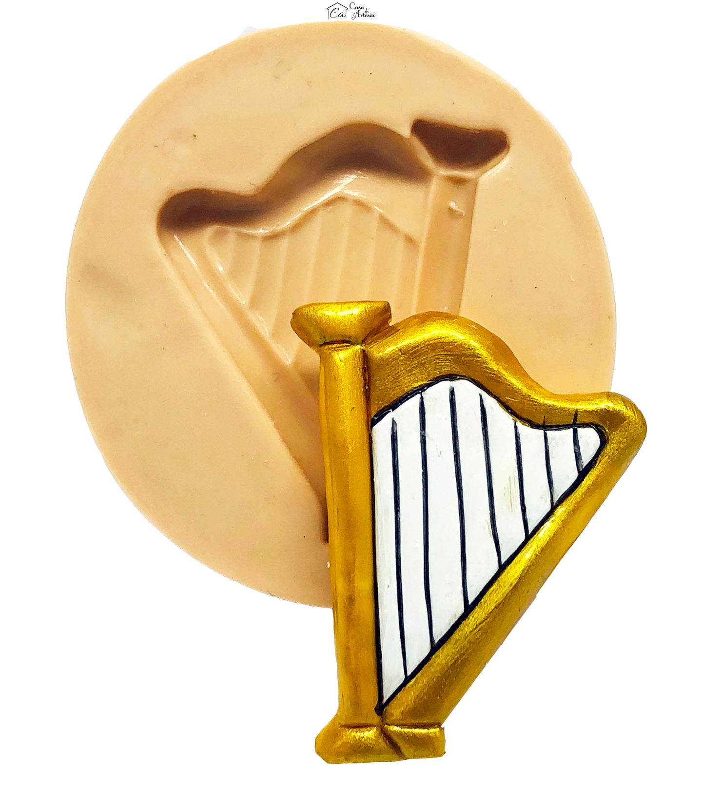 Molde de silicone - Harpa - Pequena - P841