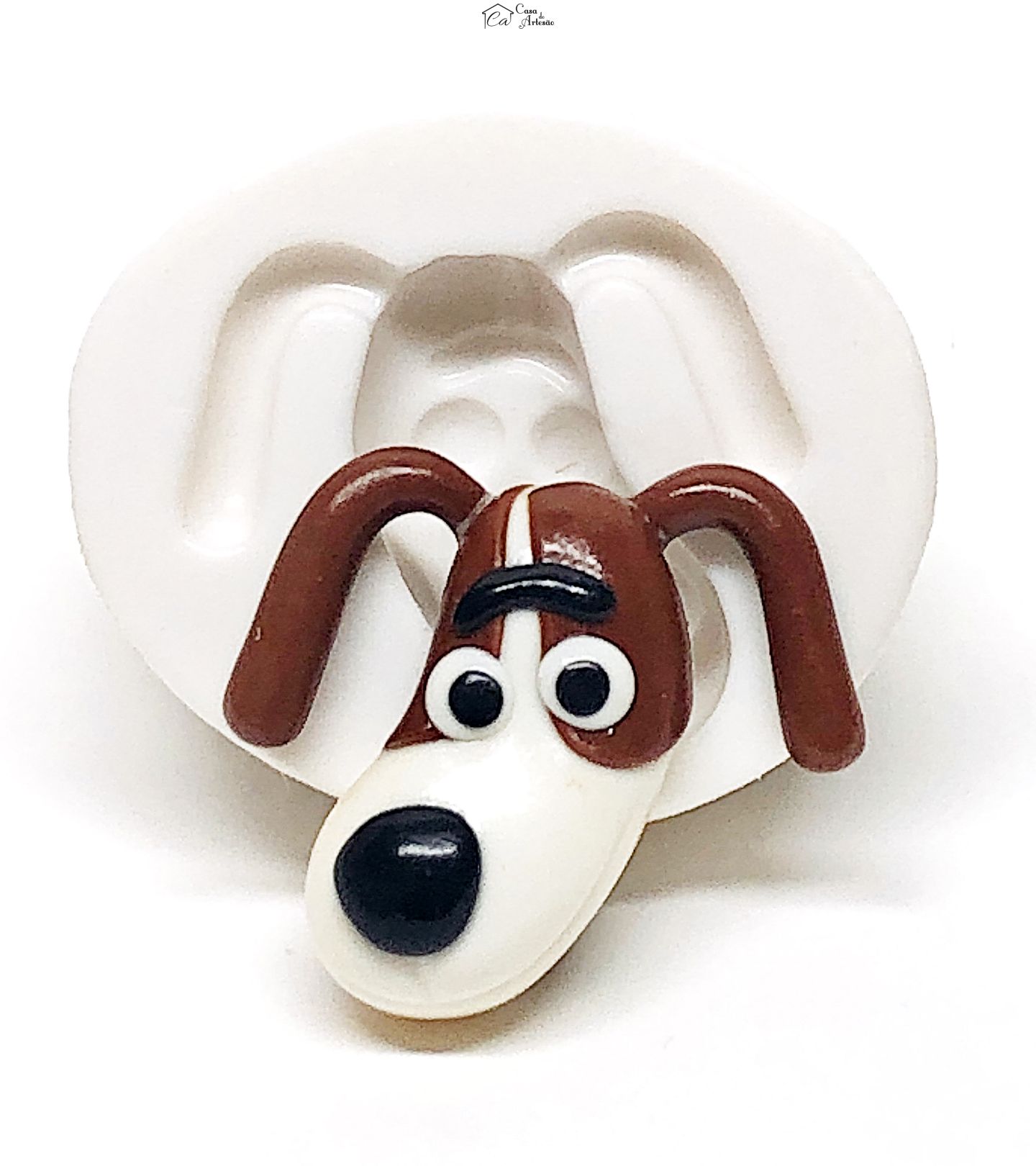 Molde de silicone - Caninopolis - Rosto Ralf - Pequeno - P1110