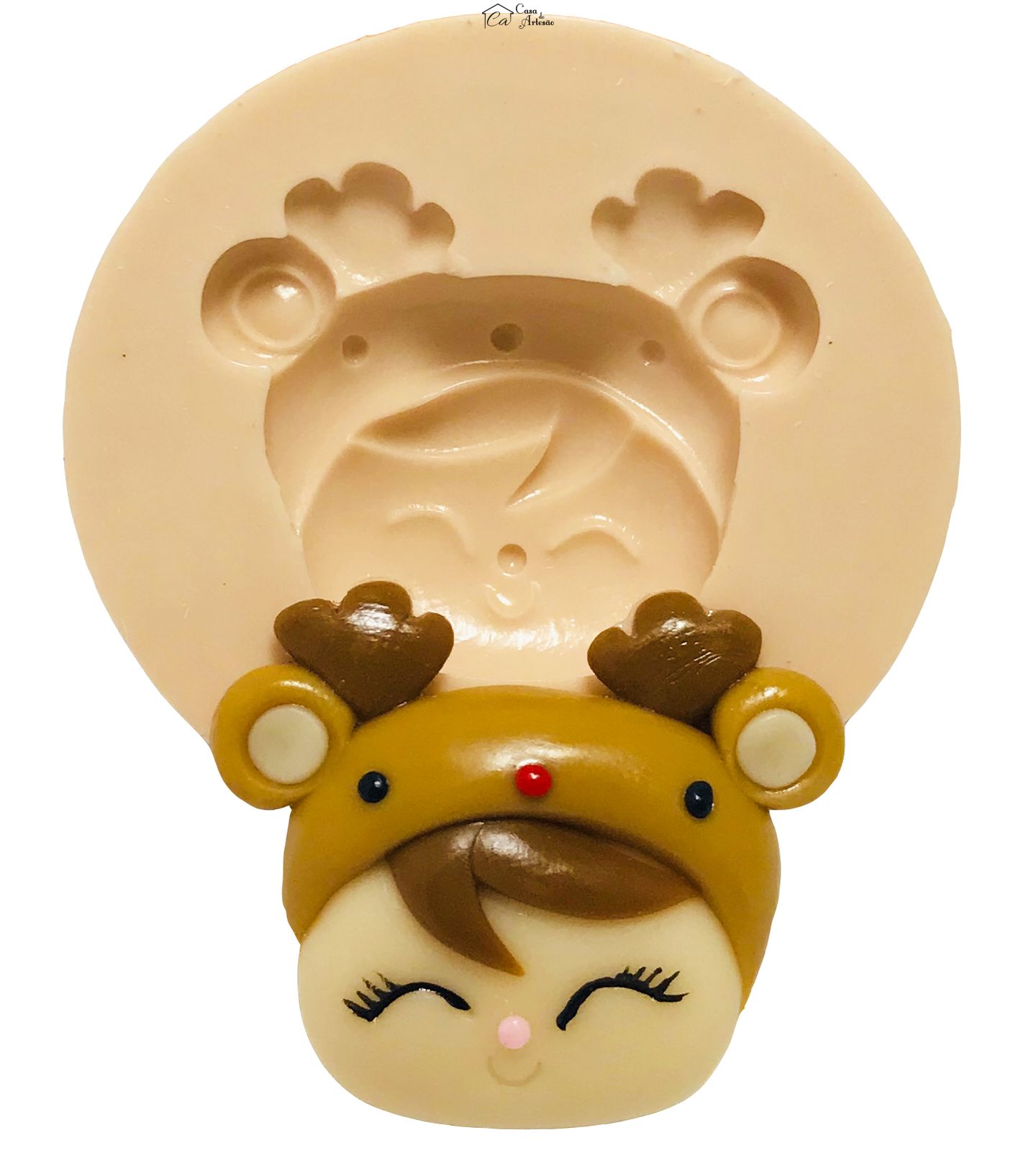 Molde de silicone - Me too Doll - Rosto Deer Boy - Medio - P432