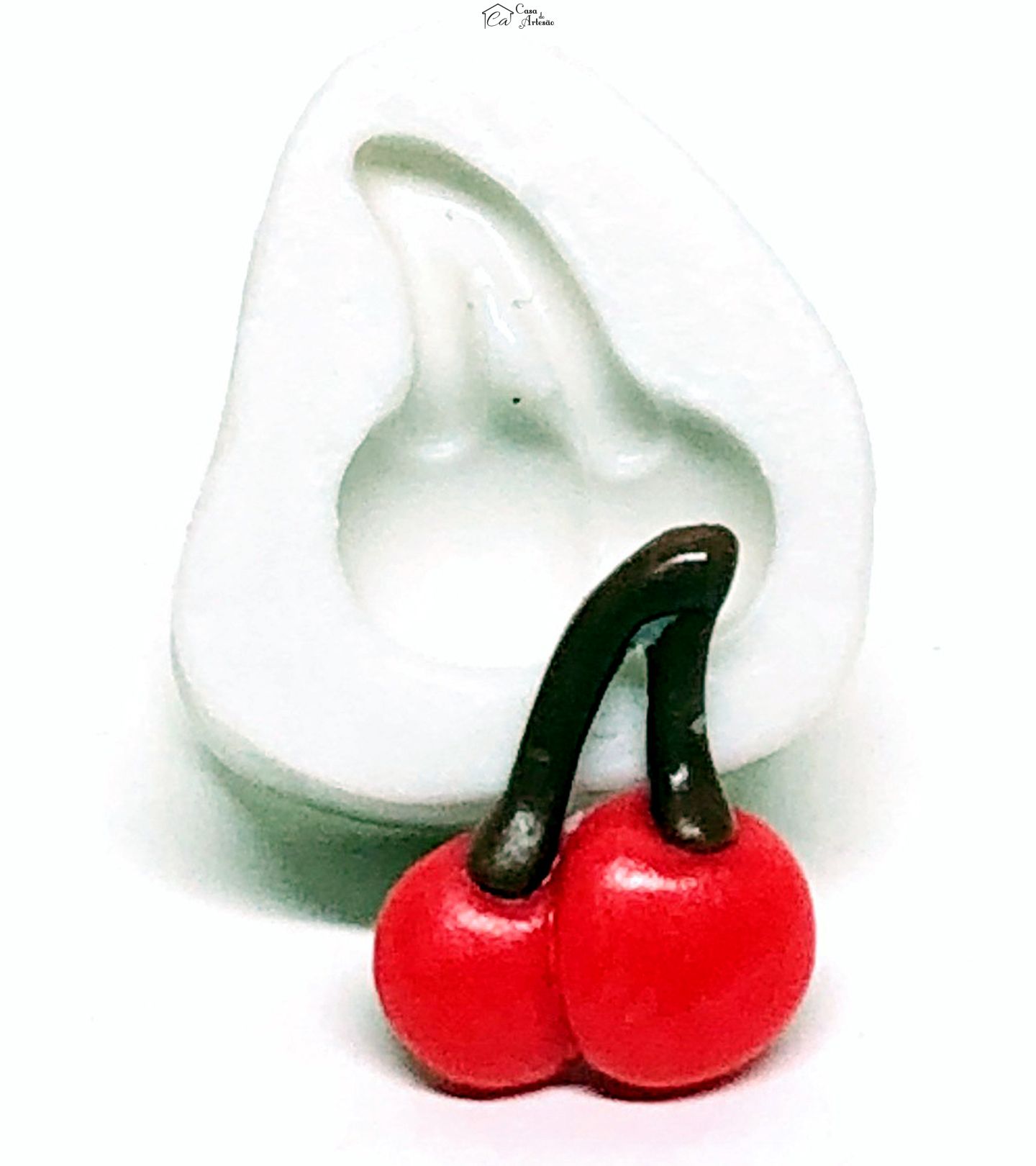 Molde de silicone - Pac Man - Cereja - Pequena - P1082