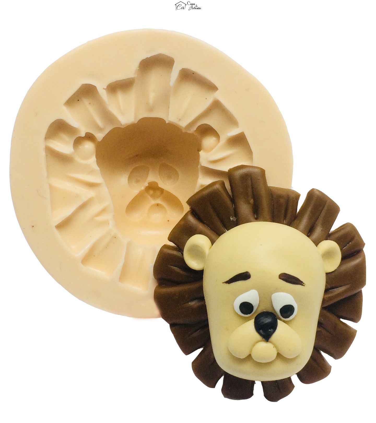 Molde de silicone - Magico de Oz - Rosto Leao - Medio - P335