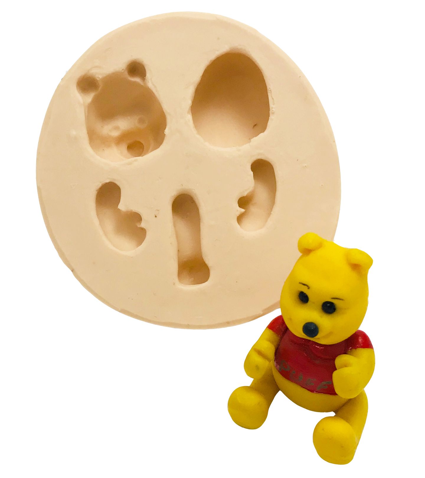 Molde de silicone - Turma do Urso Pooh - Pooh Sentado