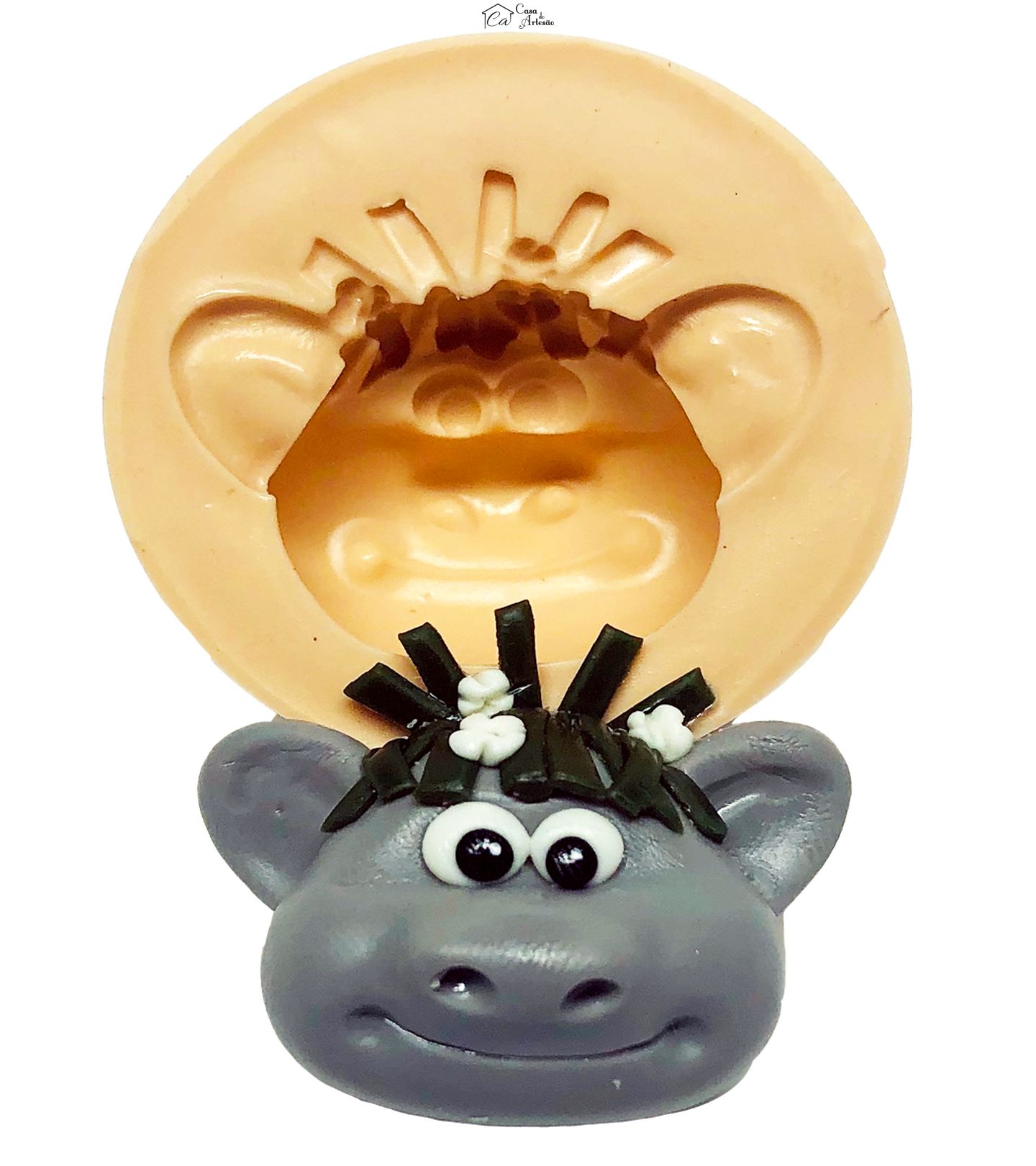 Molde de silicone - Frozen II - Rosto Troll - Medio - P724