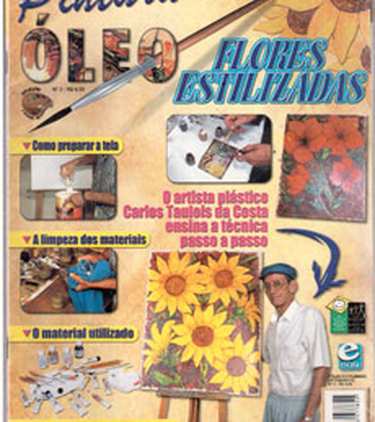 Revista - Ed.Escala - Pintura A Oleo - Flores Estilizadas