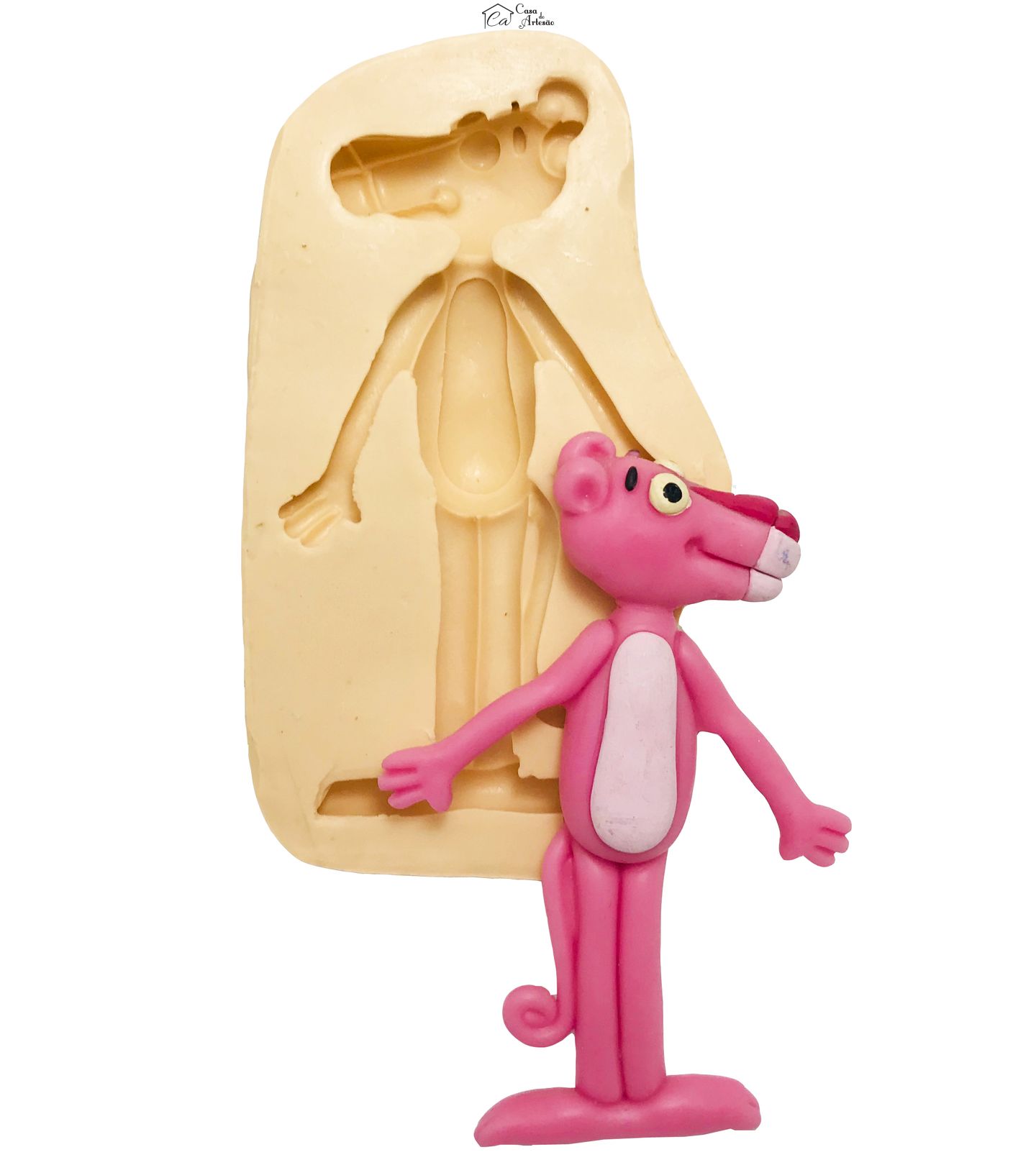 Molde de silicone - Pantera Cor de Rosa - P107