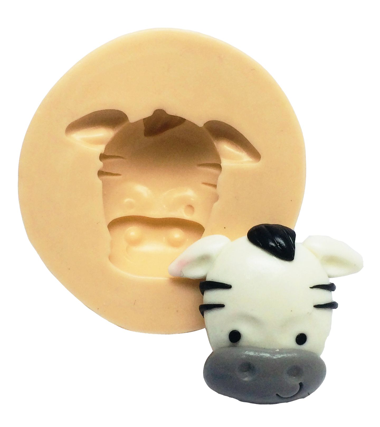 Molde de silicone - Safari - Rosto Zebra Media - P301