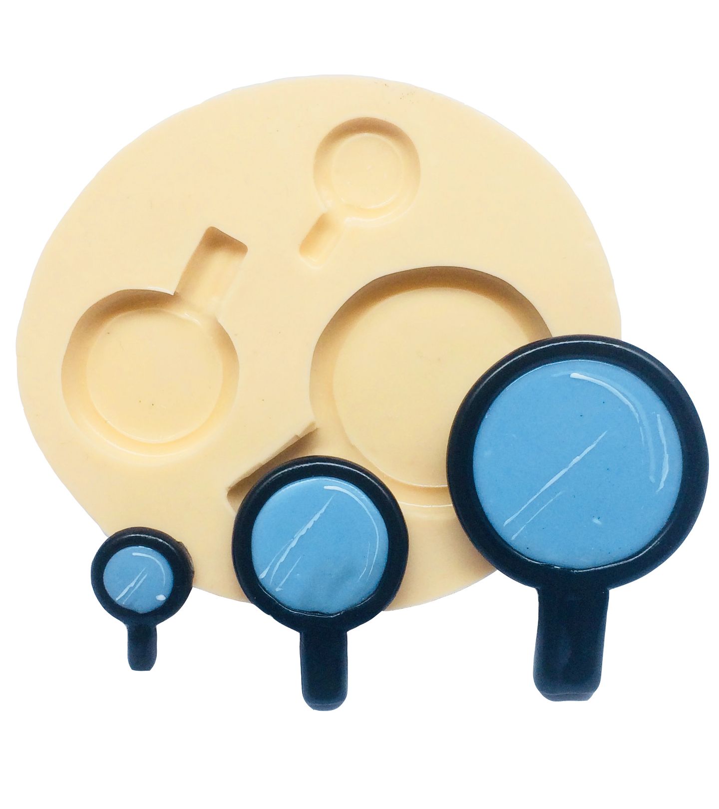Molde de silicone - Detetive - Lupa 03 Tamanhos - P260