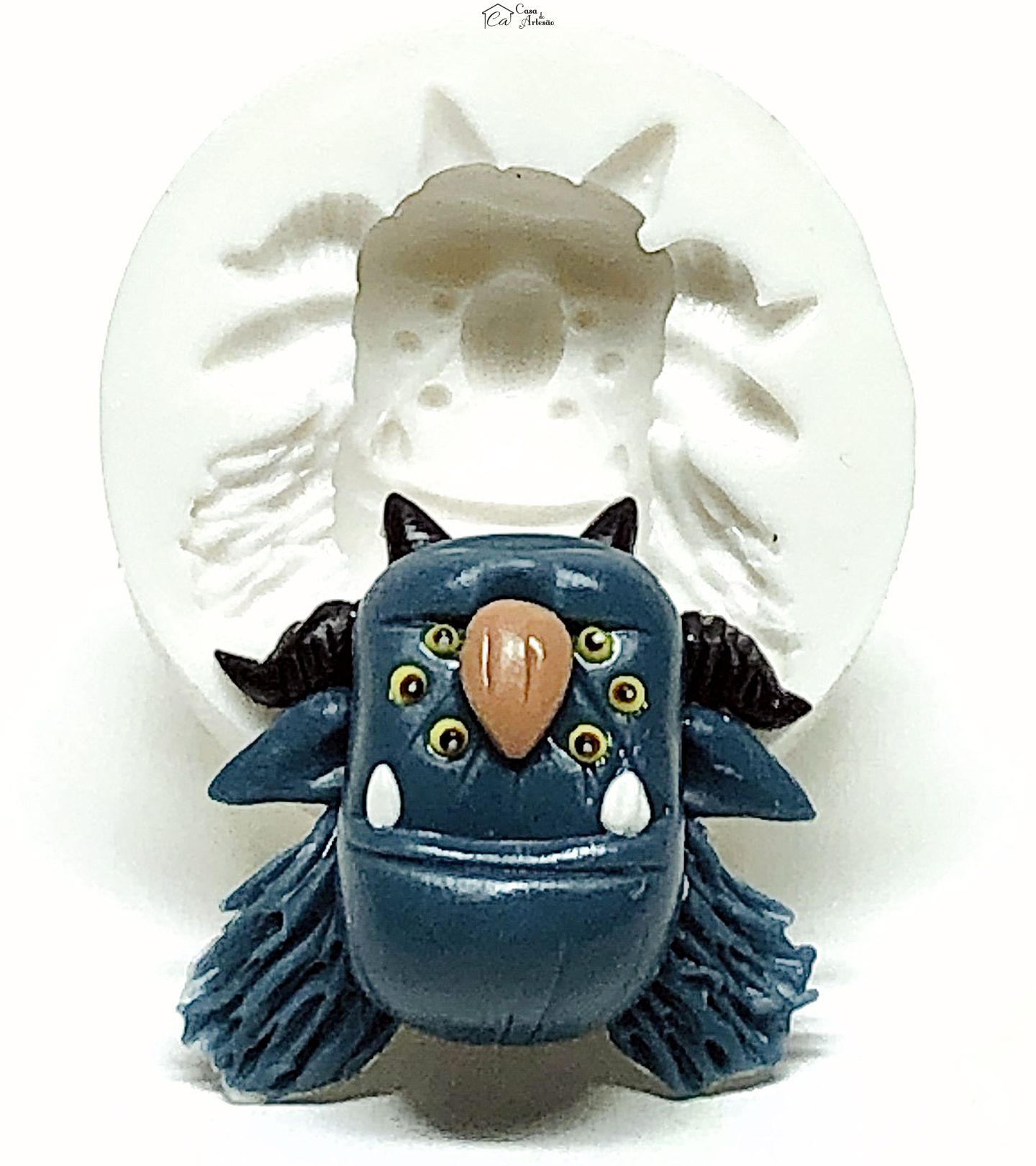 Molde de silicone - Caçadores de Trolls - Rosto Blinky - Pequeno - P948