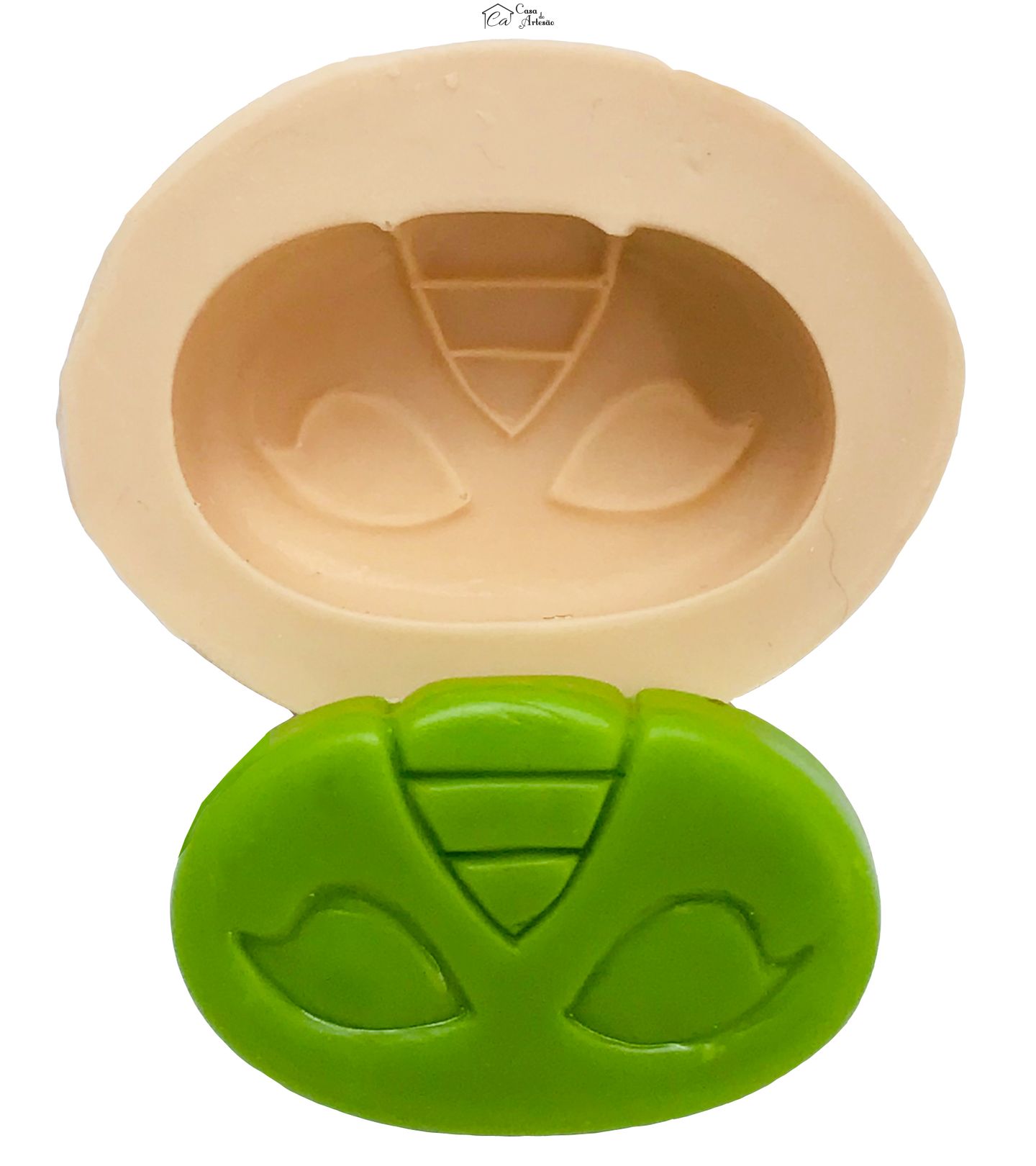 Molde de silicone - PJMasks - Mascara Gekko - Pequena - P460