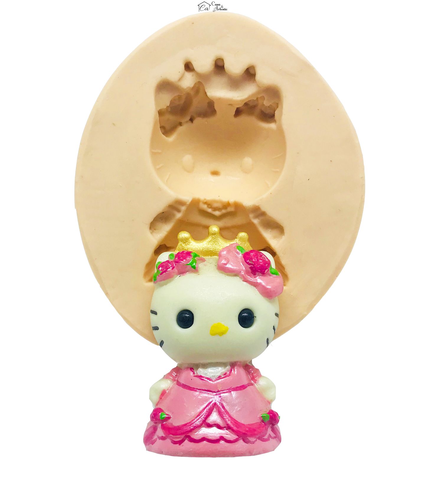 Molde de silicone - Hello Kitty Princesa