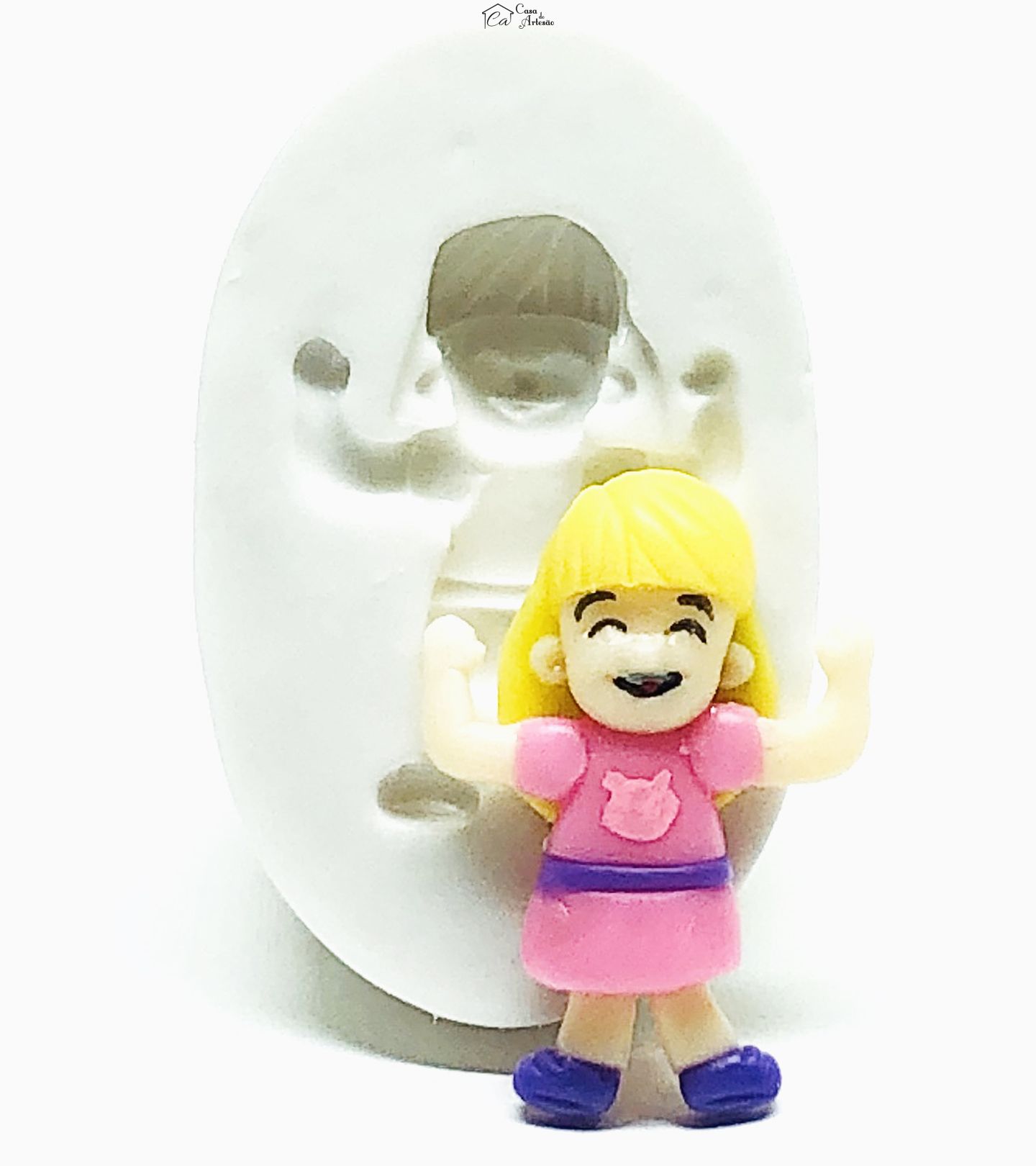 Molde de silicone - Os Aventureiros - Aventureira Rosa - Pequena - P964