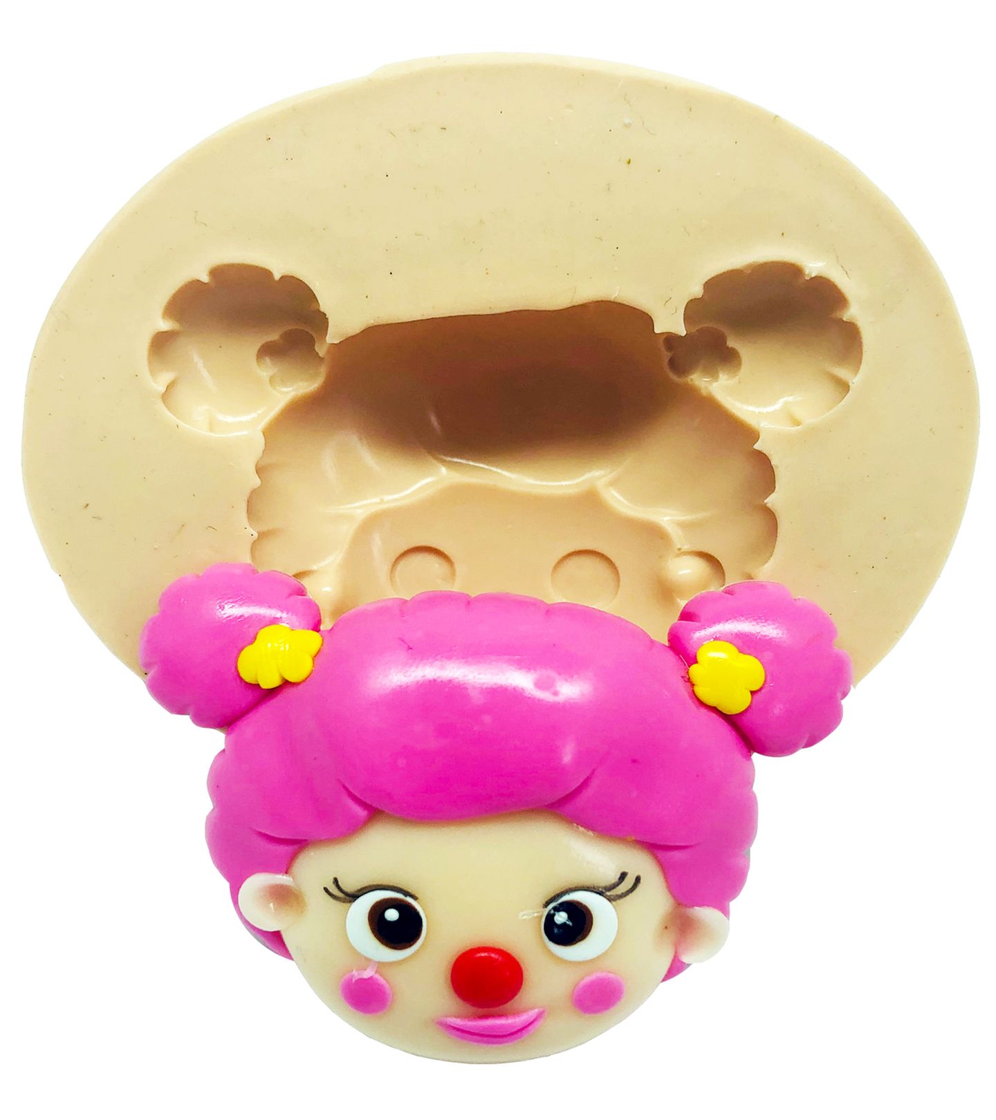 Circo Rosa - Rosto Palhaça 1 - Grande - P823