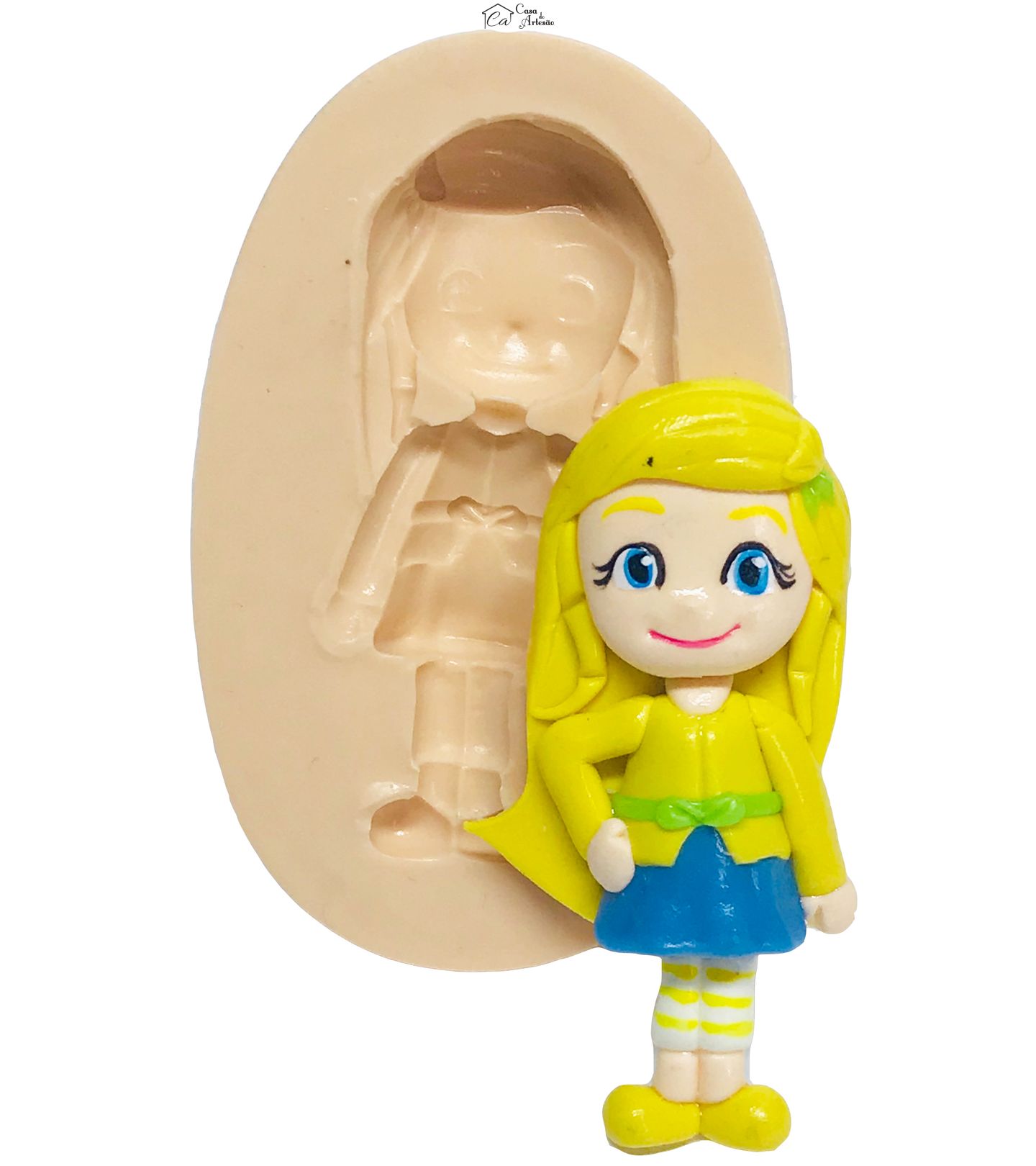 Molde de silicone - Moranguinho - Gotinha de Limão - Boneca Grande - P529