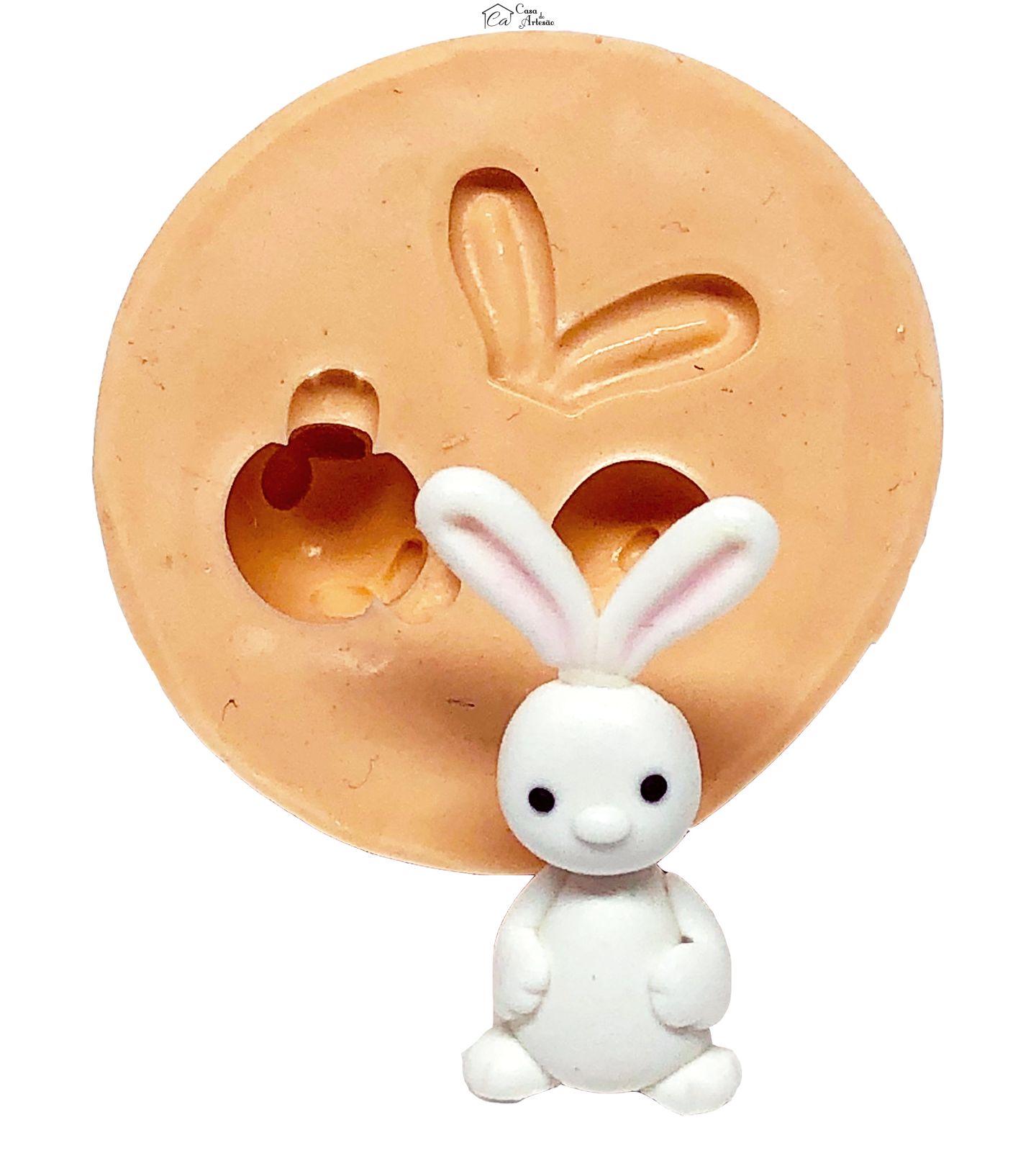 Molde de silicone - Coelho II - Corpo Tridimensional - Pequeno - P663