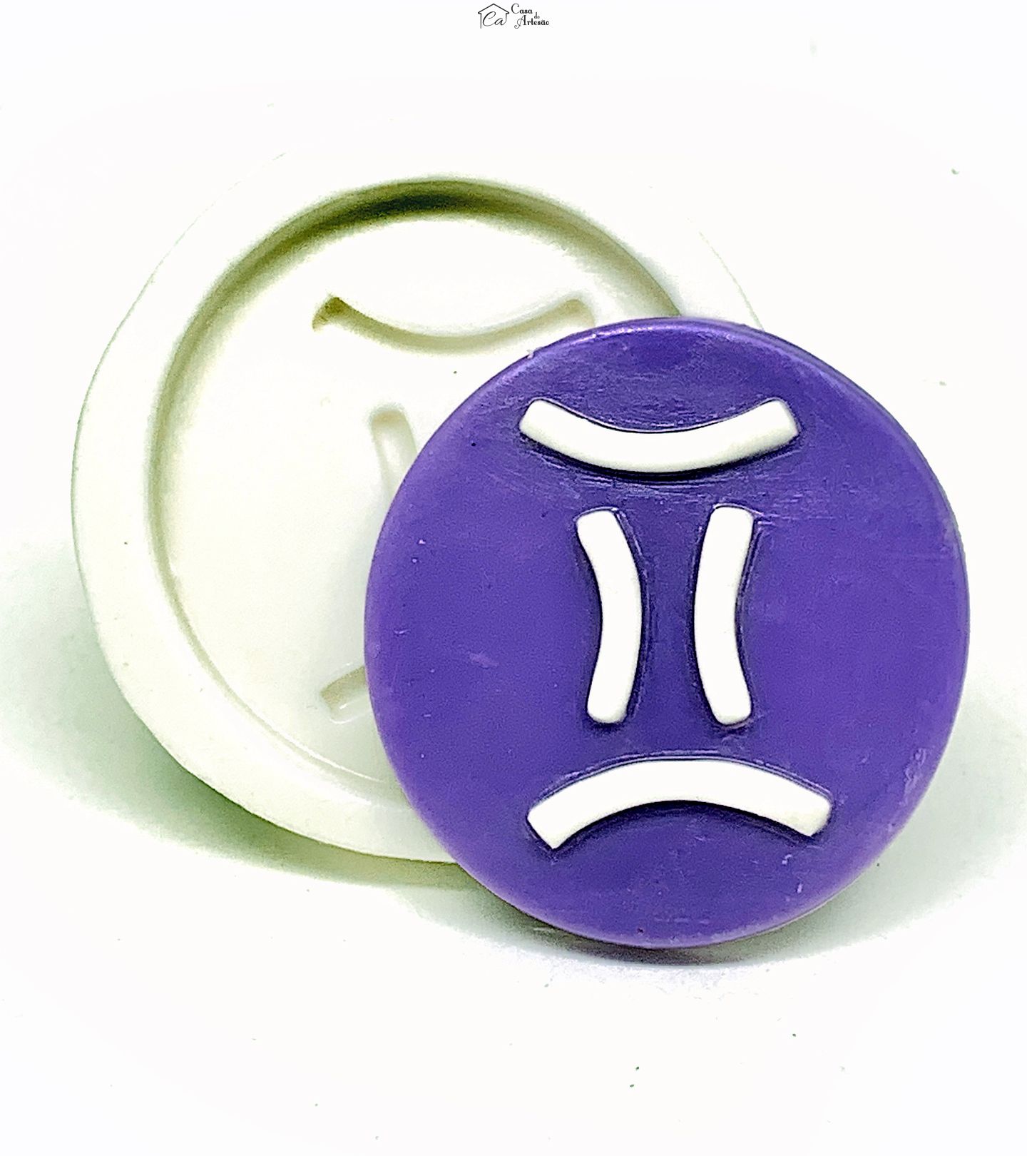 Molde de silicone - Horoscopo - Simbolo - Gemeos - Grande - P1136