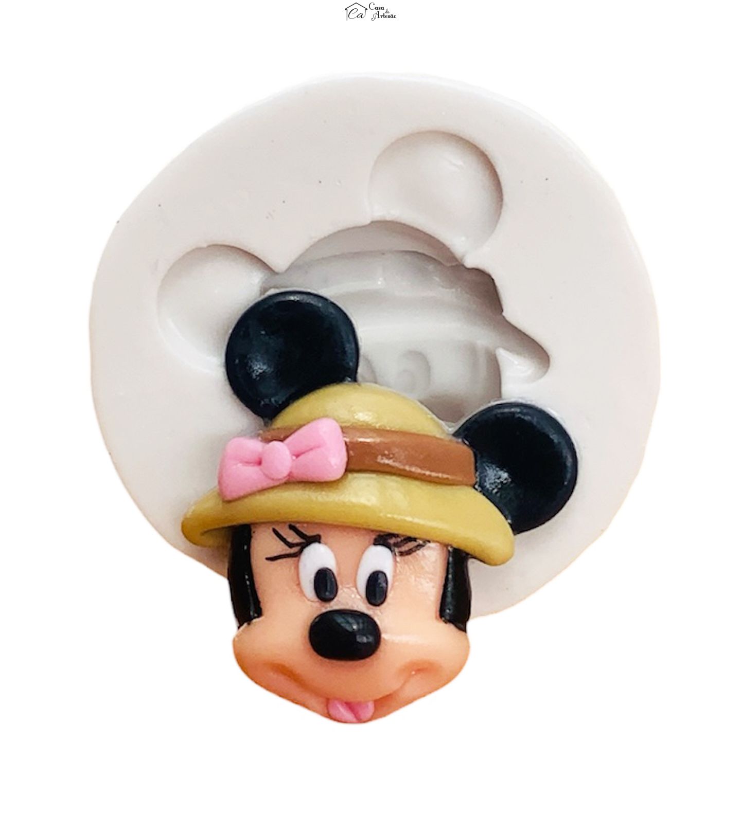 Molde de silicone - Mickey Safari - Rosto Minie - Pequeno - P1247