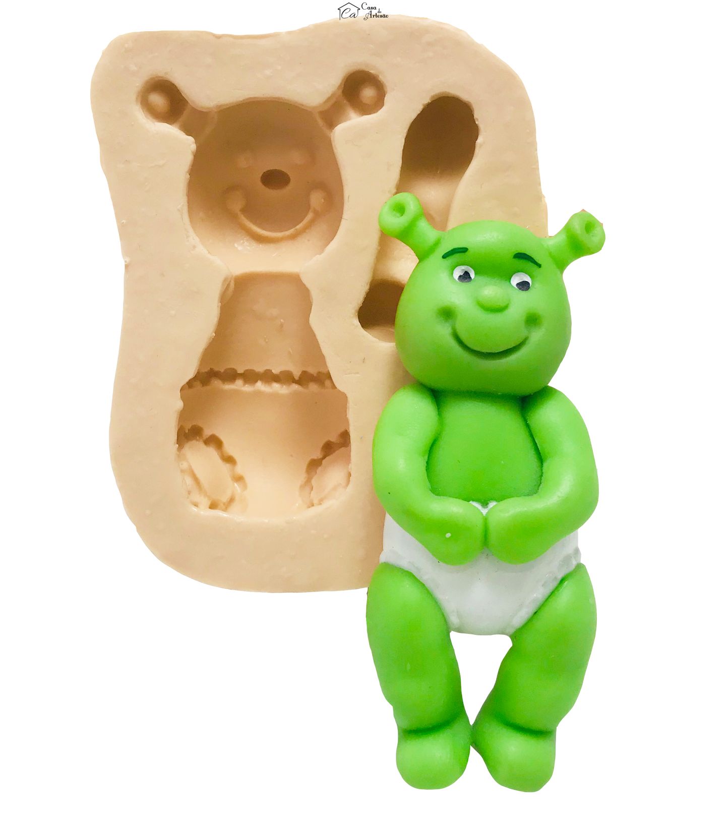 Molde de silicone - Shrek - Filho Shrek & Fiona - P67