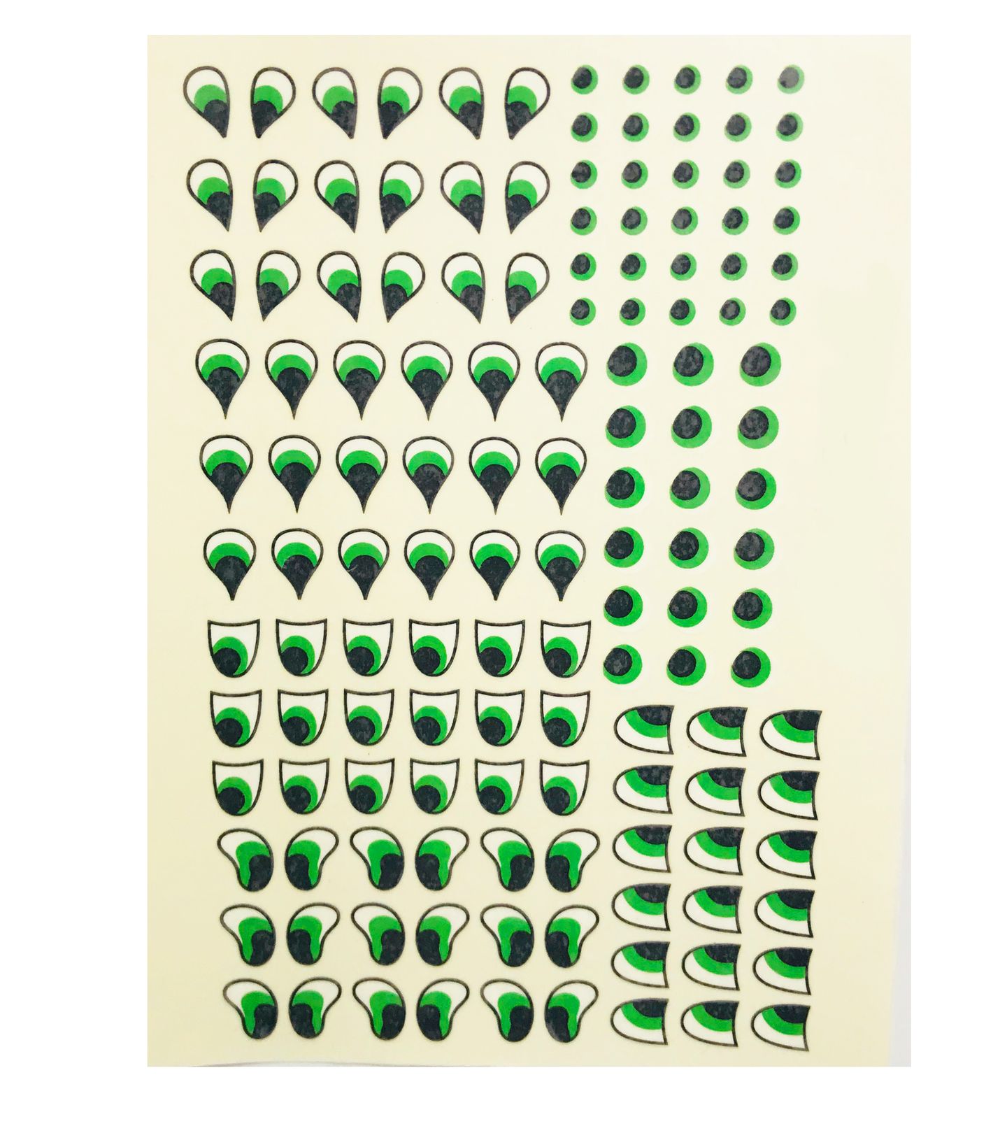 Decalques de Olhos (Pq) - (Cartela c/ 69 Pares)