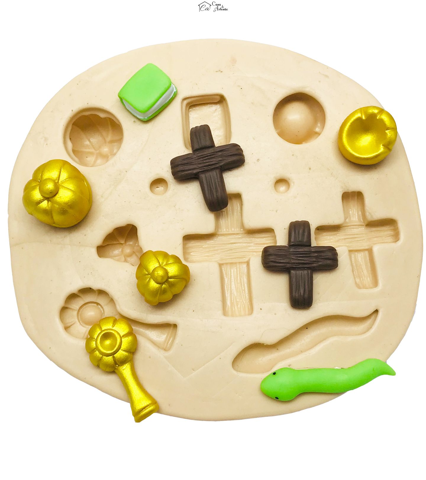 Molde de silicone - Acessorios 1 - Santinhos Vania Rempto