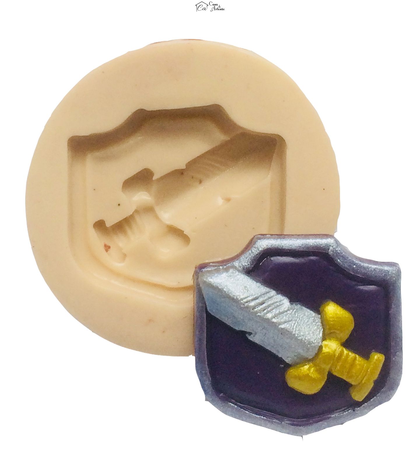 Molde de silicone - Clash Royale - Escudo 01 - Medio - P201