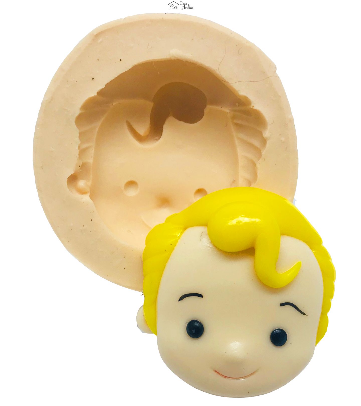 Molde de silicone - Liga da Justiça - Fofinhos - Rosto Aquaman - Grande - P496