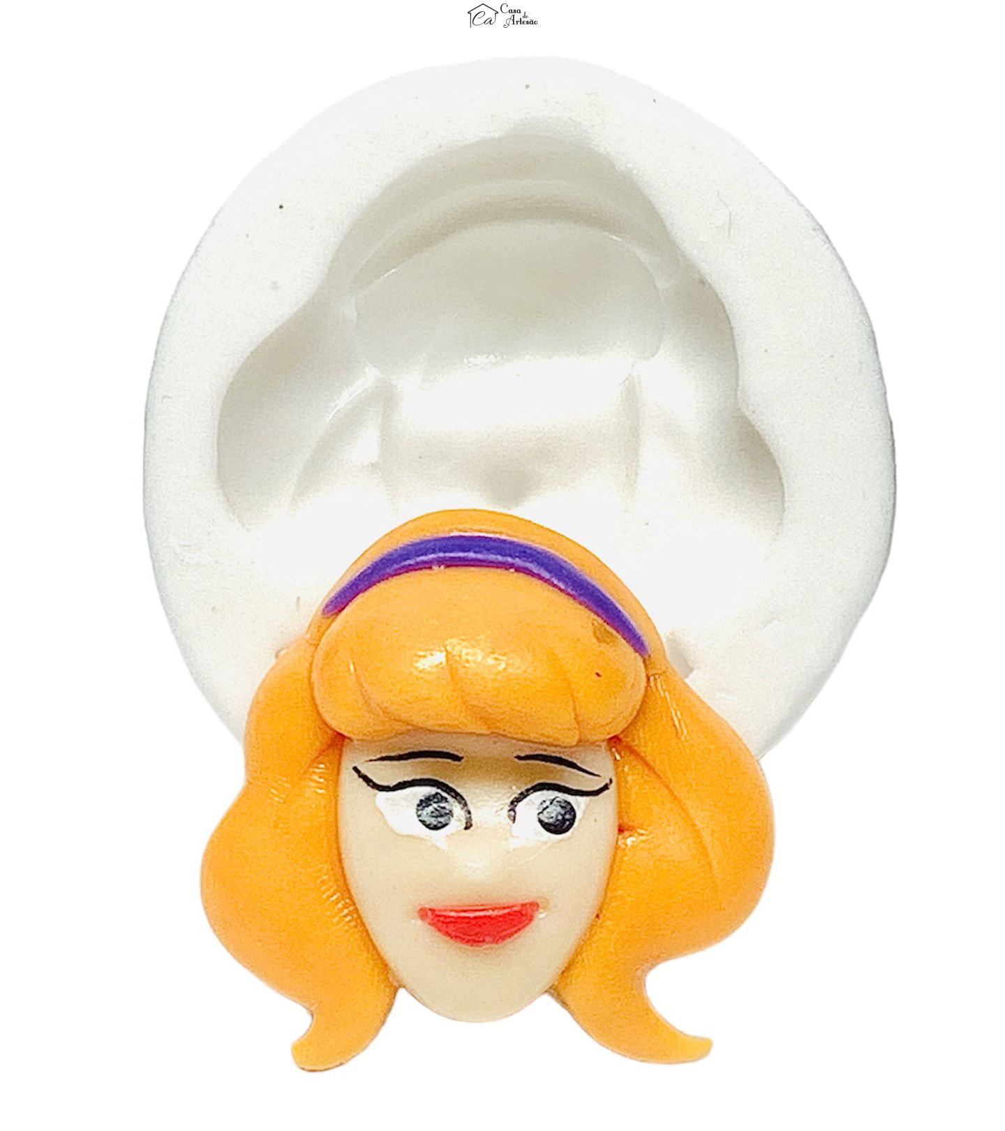 Molde de silicone - Scooby Doo - Rosto Daphne - Medio - P1236