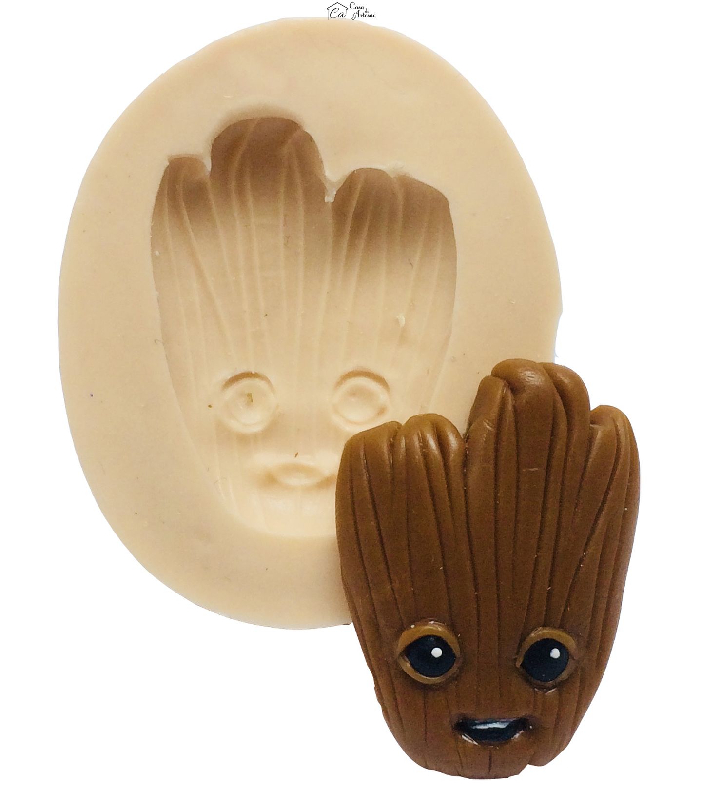 Molde de silicone - Guardioes da Galaxia - Rosto Groot - Pequeno - P174