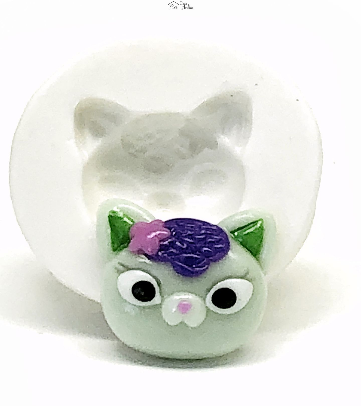 Molde de silicone - A Casa Magica da Gabby - Rosto Mercat - Pequeno - P1120