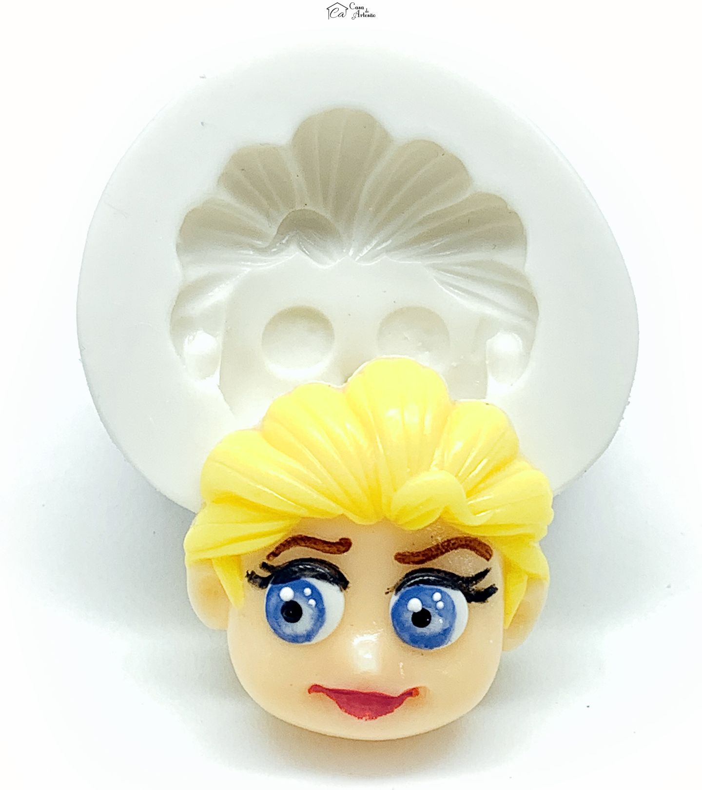 Molde de silicone - Princesas Disney - Rosto Elsa - Medio - P1151