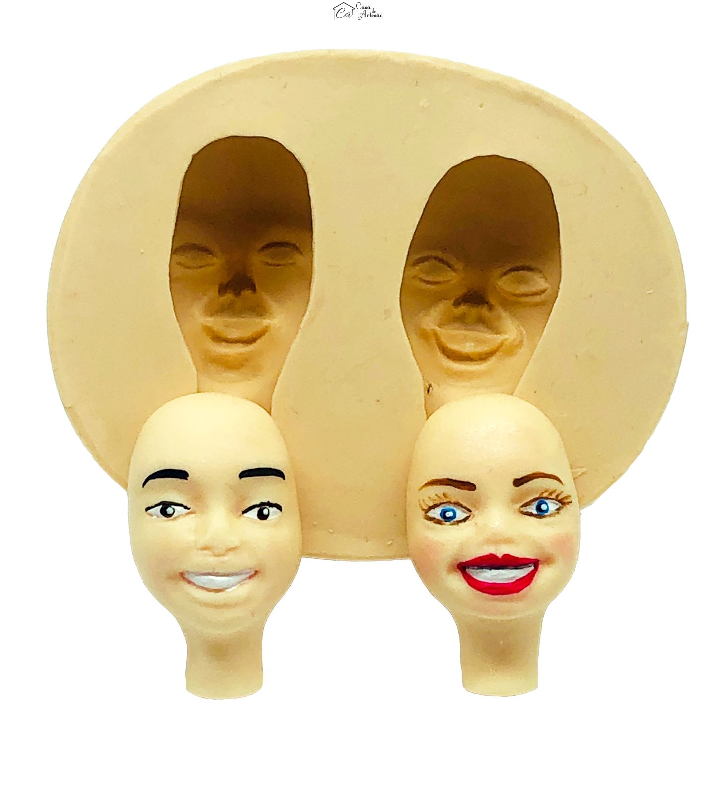 Molde de silicone - Rosto Casal