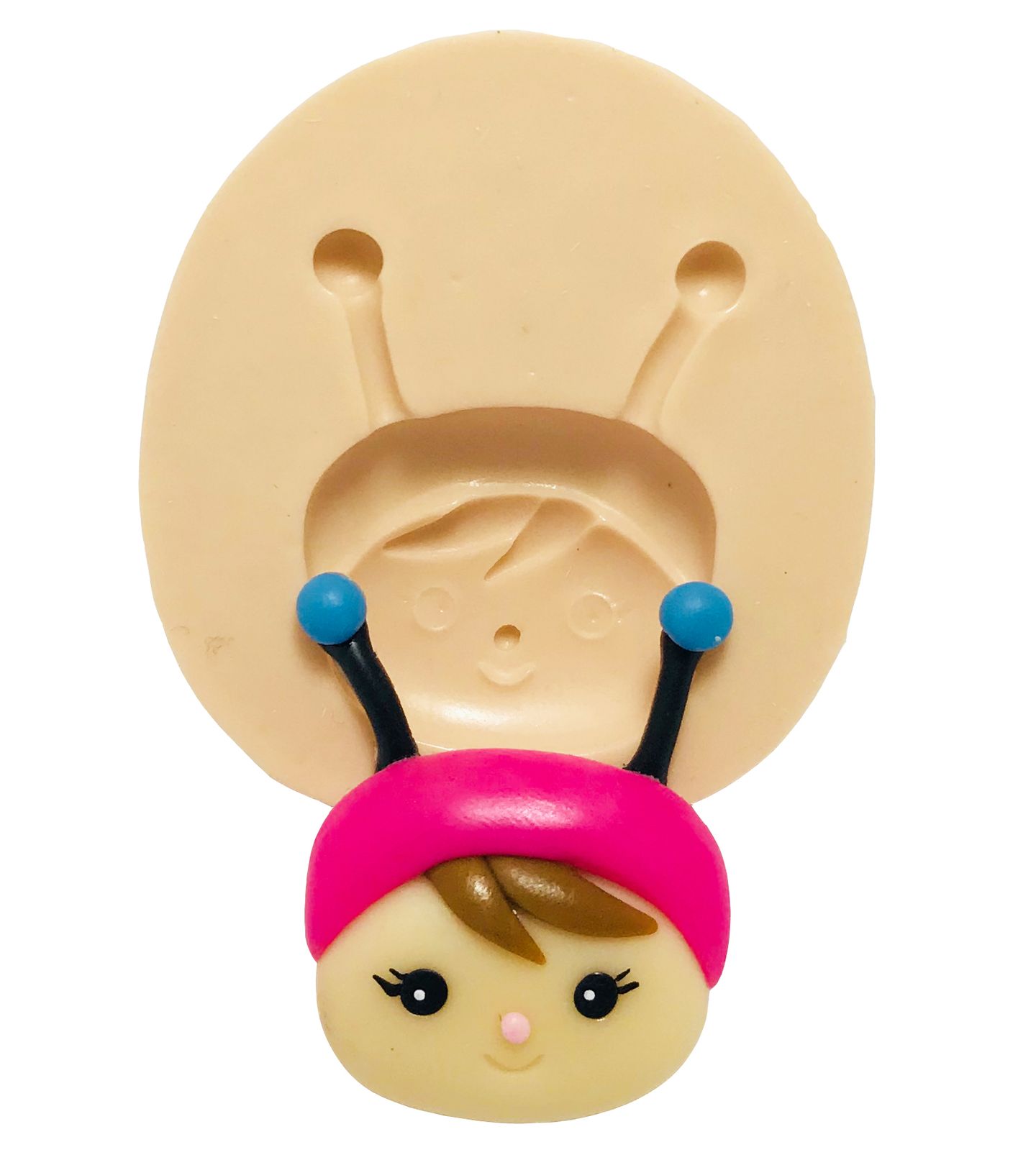Molde de silicone - Me too Doll - Rosto Angela com Antena - Medio - P430