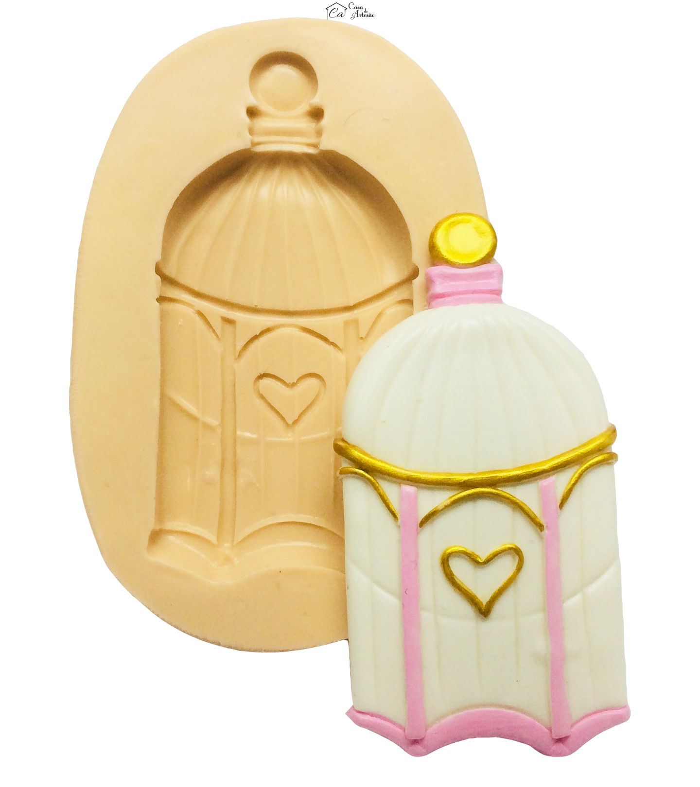 Molde de silicone - Jardim Encantado - Gaiola - Grande - P371