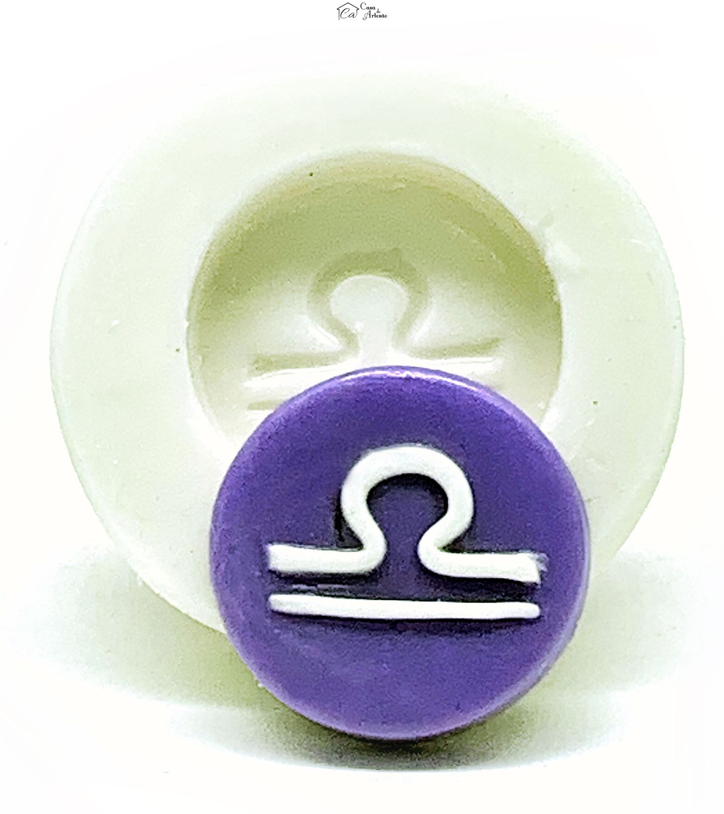 Molde de silicone - Horoscopo - Simbolo - Libra - Pequeno - P1139