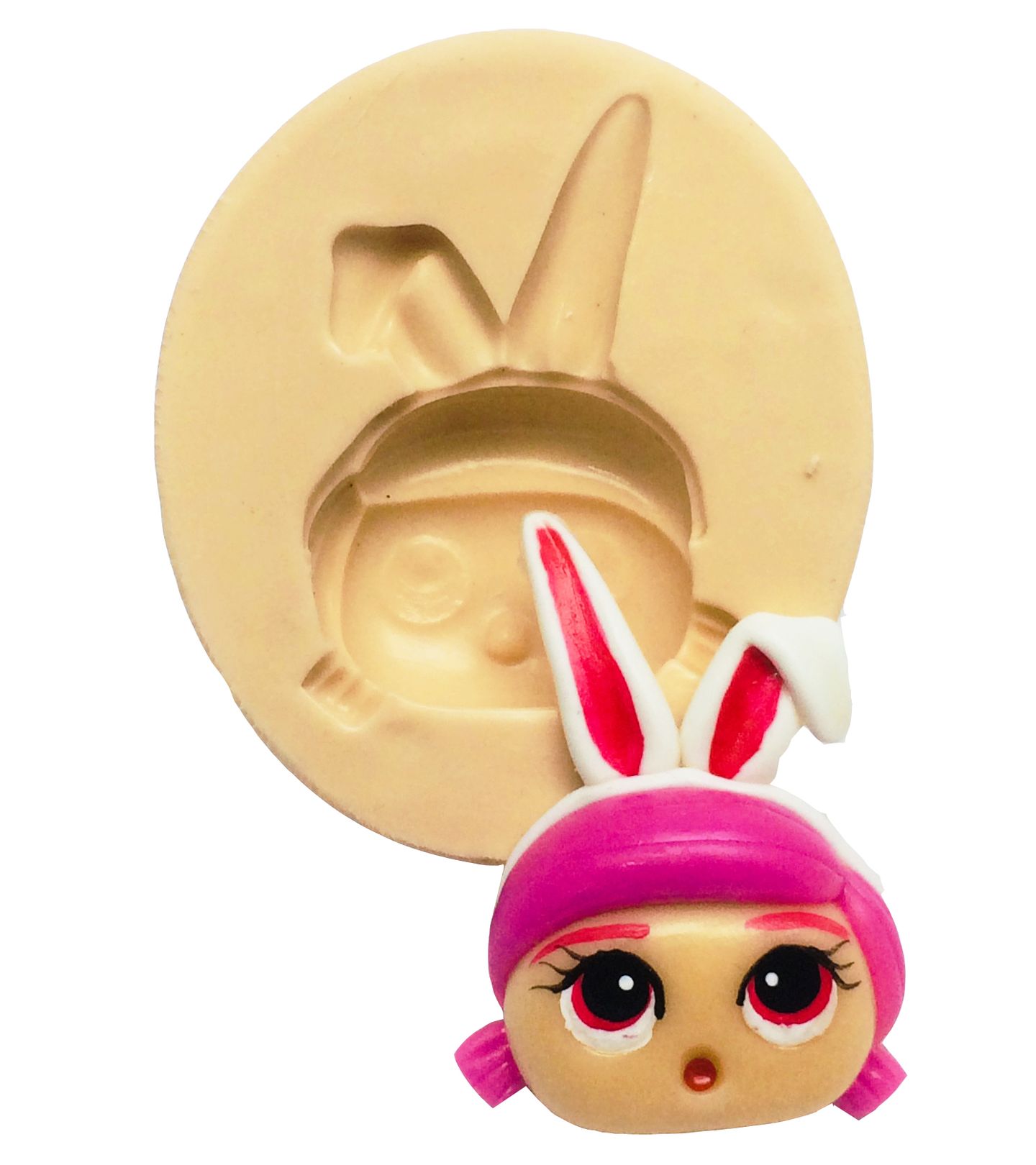 Molde de silicone - Boneca Lol - Rosto Hops - Medio - P340