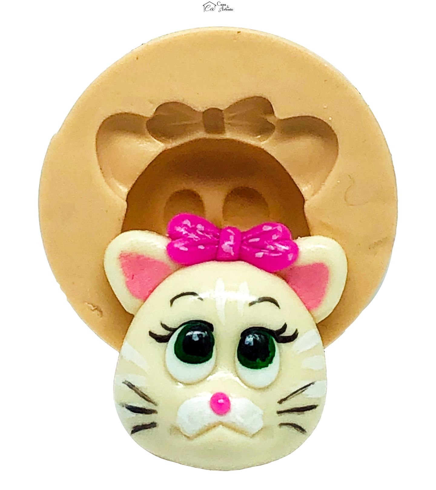 Molde de silicone - 44 Gatos - Rosto Pilou - Medio - P803