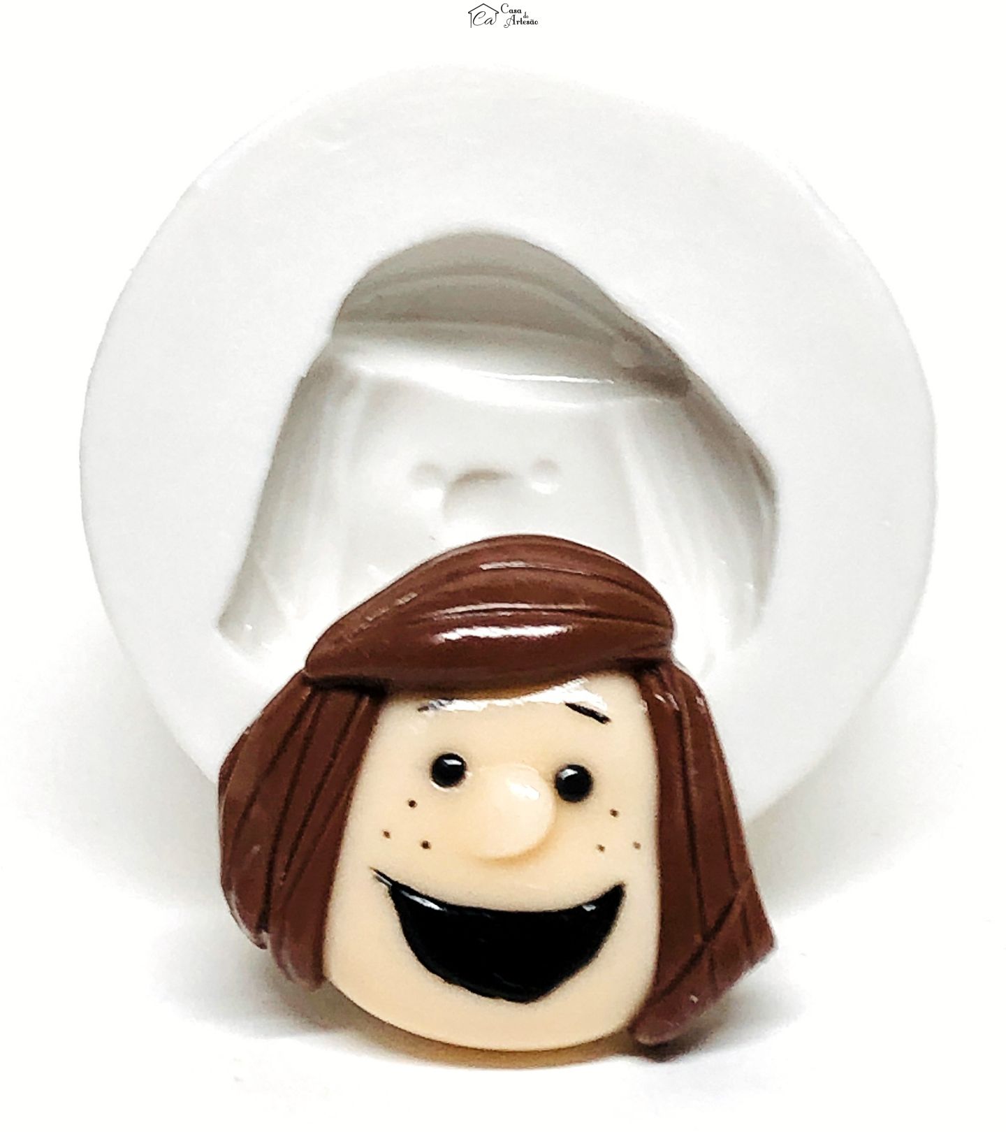 Molde de silicone - Turma do Snoopy - Rosto Patty Pimentinha - Grande - P1079