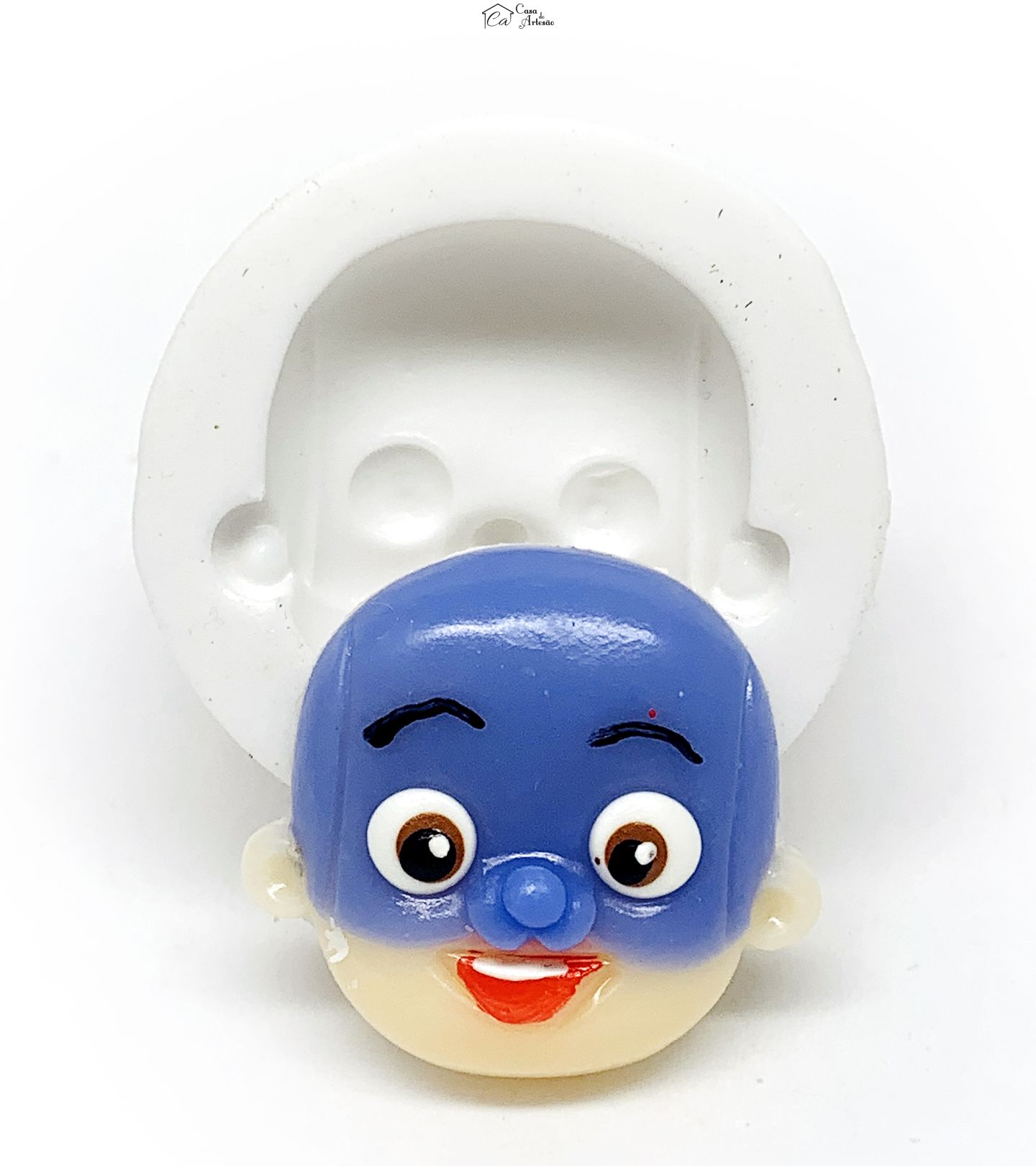 Molde de silicone - Os Aventureiros - Rosto Azul - Pequeno - P1210