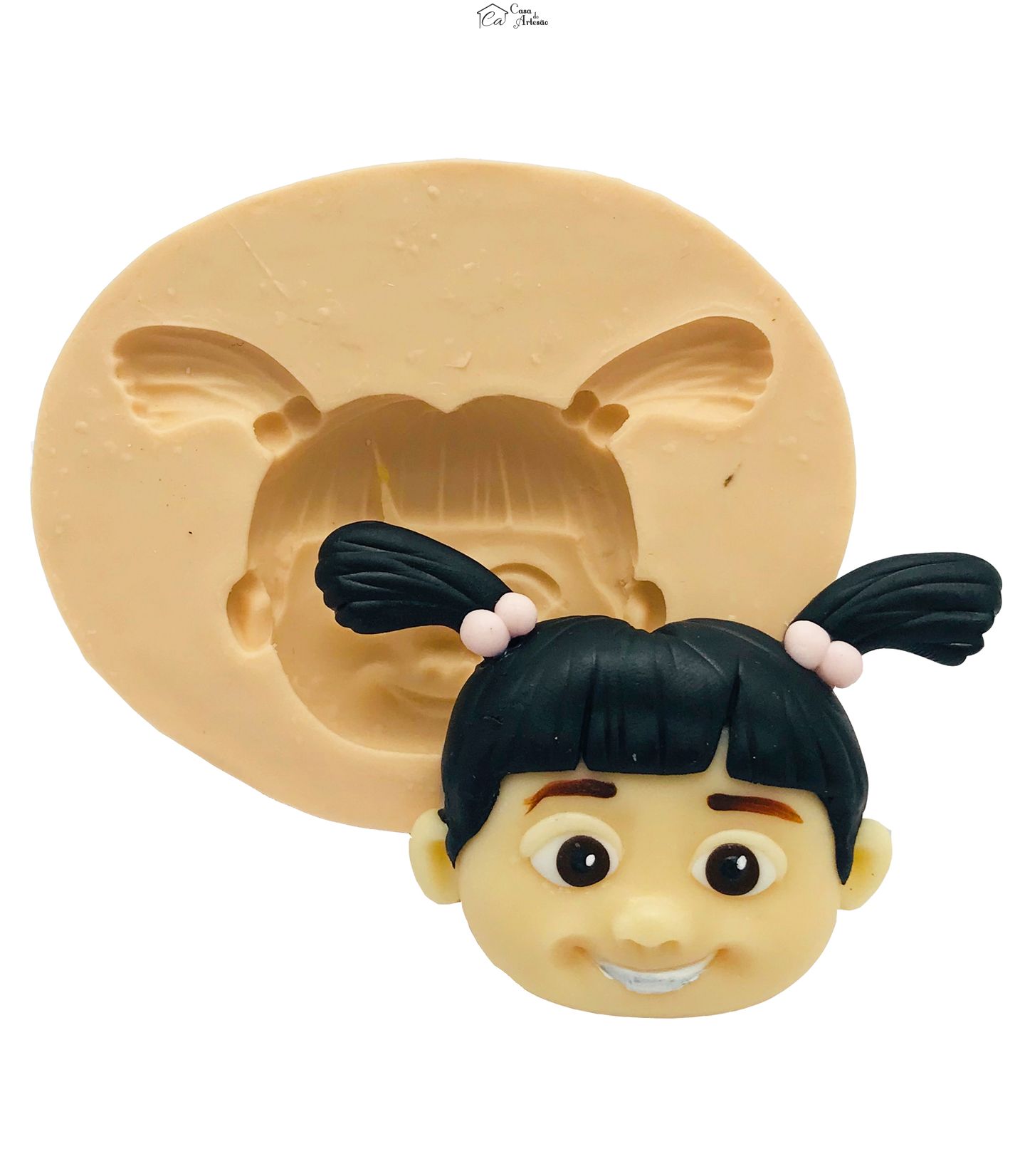 Molde de silicone - Monstros S/A - Rosto Boo - Grande - P454