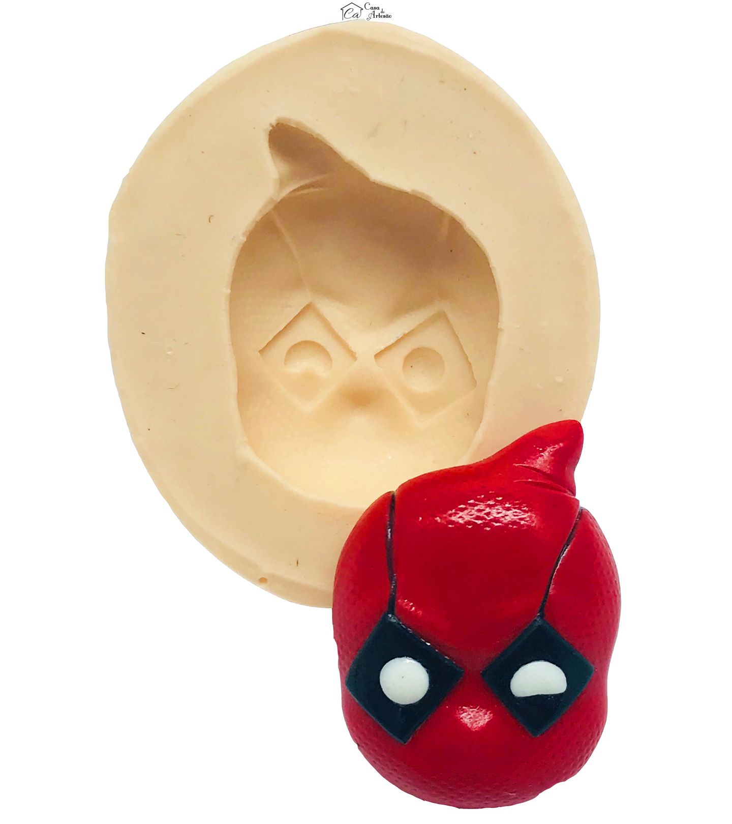 Molde de silicone - Deadpool - Rosto Deadpool - Medio - P480