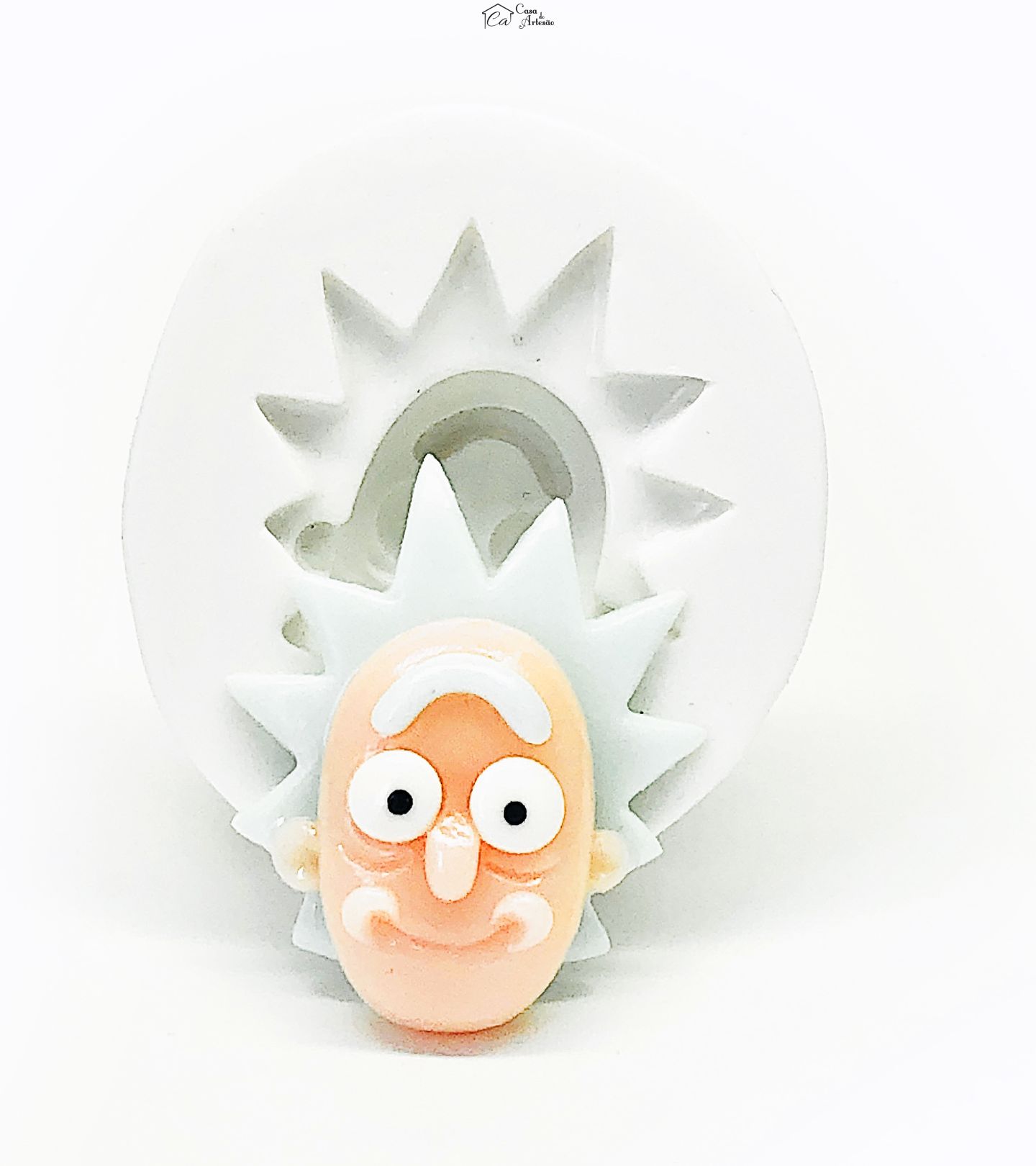 Molde de silicone - Rick e Morty - Rosto Rick - Medio - P1118