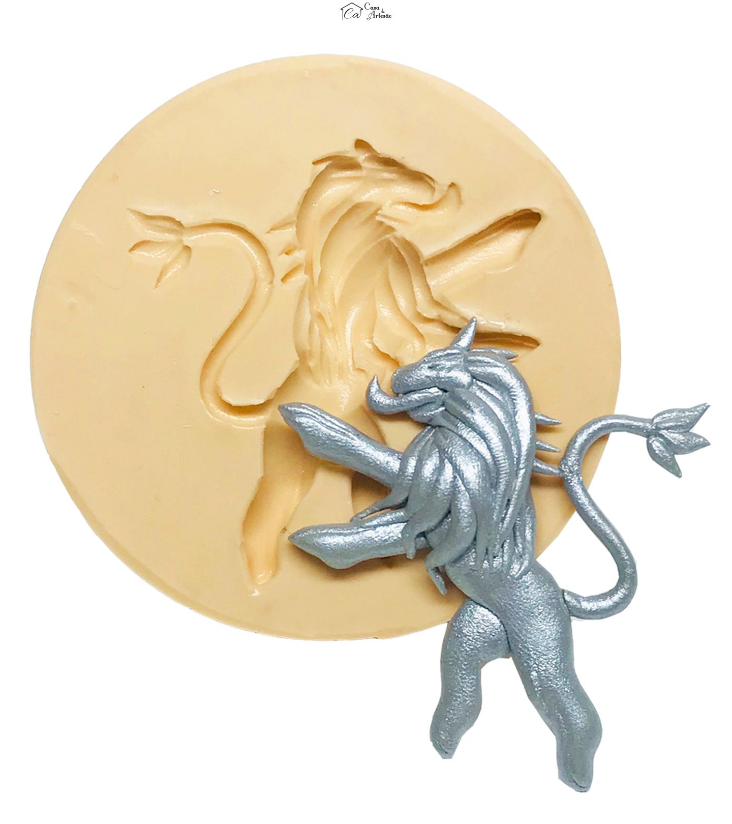Molde de silicone - Game of Thrones - Brazão Lannister - Medio - P552