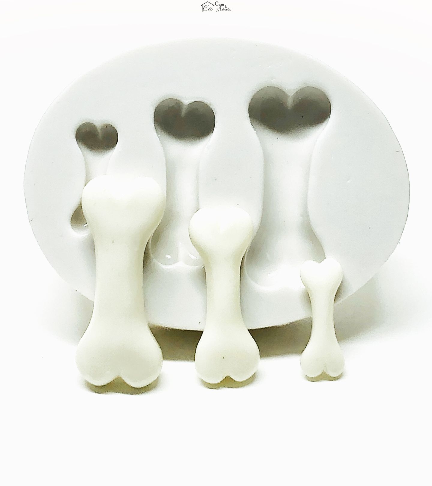 Molde de silicone - Osso - 03 Tamanhos - P1046
