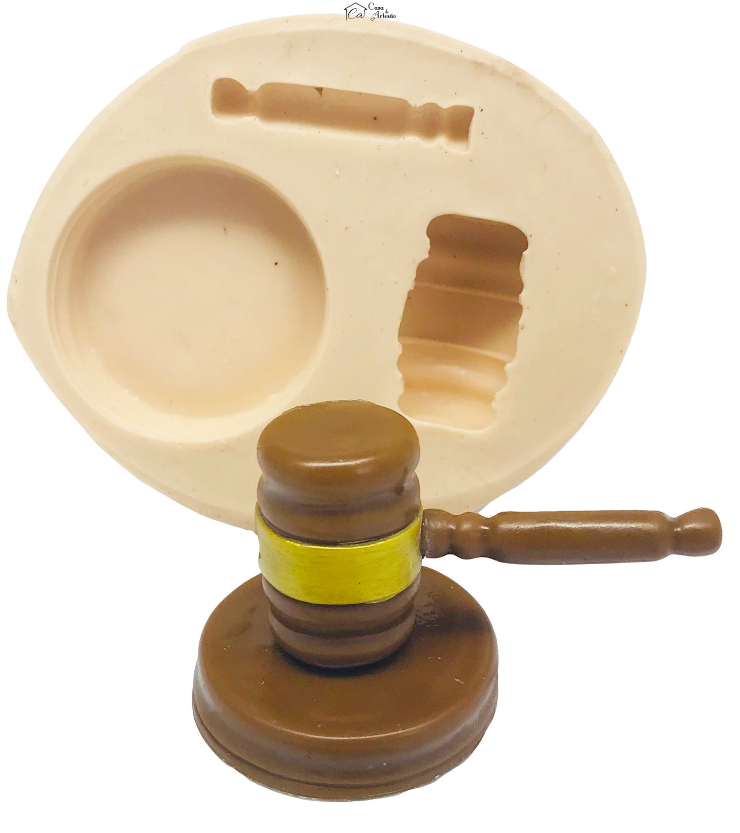 Molde de silicone - Direito - Malhete - Grande -  P462