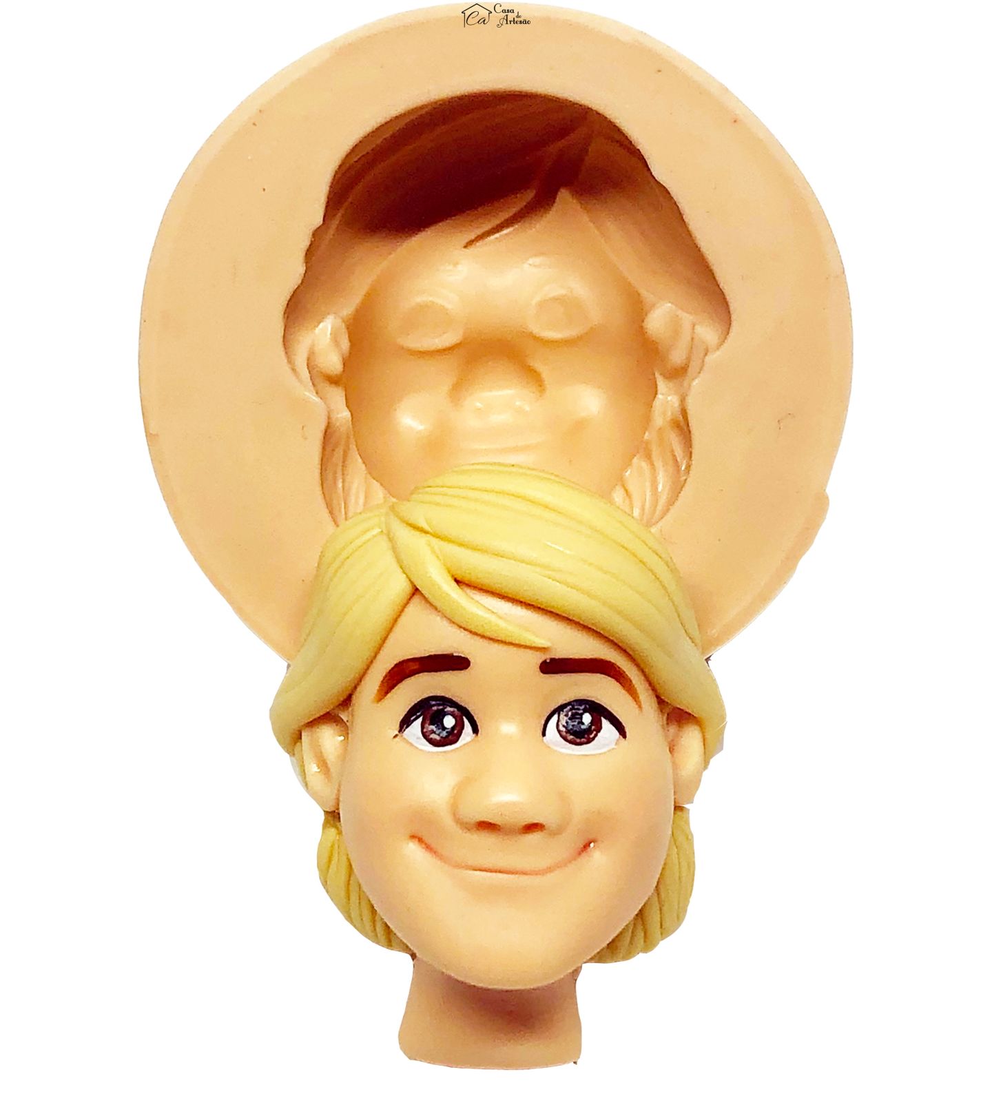 Molde de silicone - Frozen II - Rosto Kristoff - Grande - P721