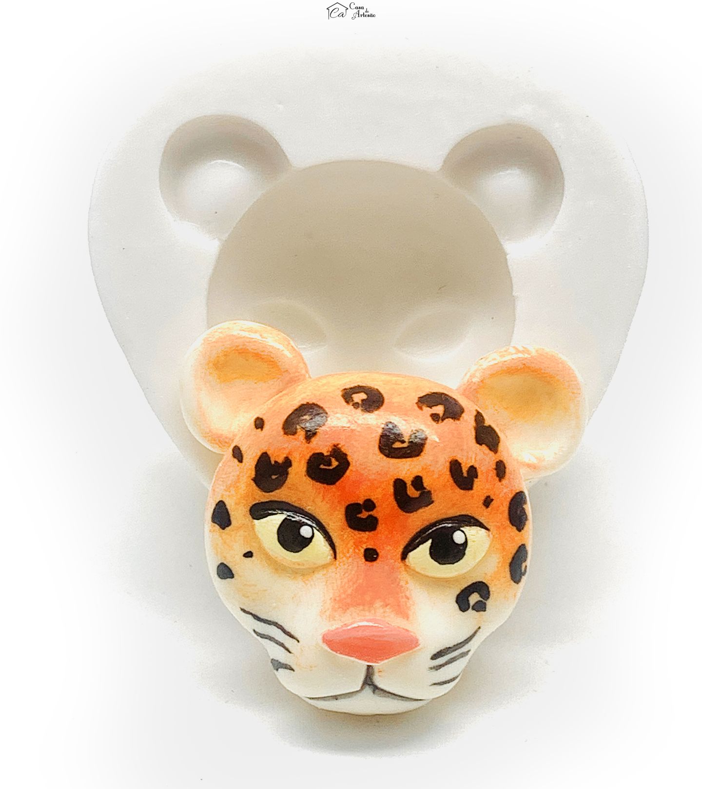 Molde de silicone - Ponteira P/ Lápis - Onça Pintada - Tamanho Único - P1142