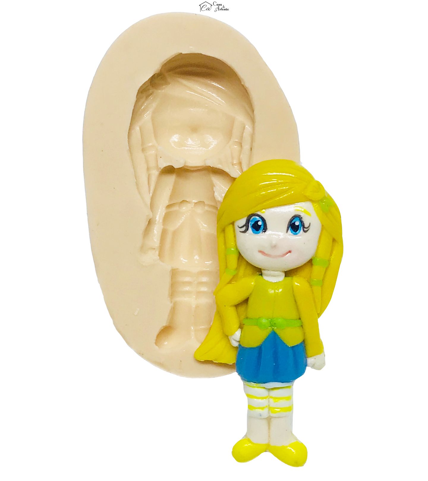 Molde de silicone - Moranguinho - Gotinha de Limão - Boneca Media - P538